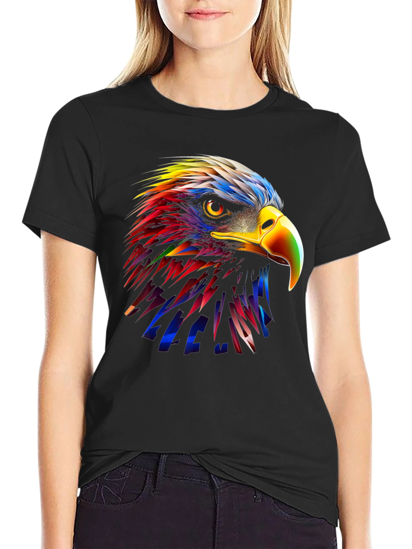 Vibrant Eagle Graphic T-Shirt - Bold Artistic Design