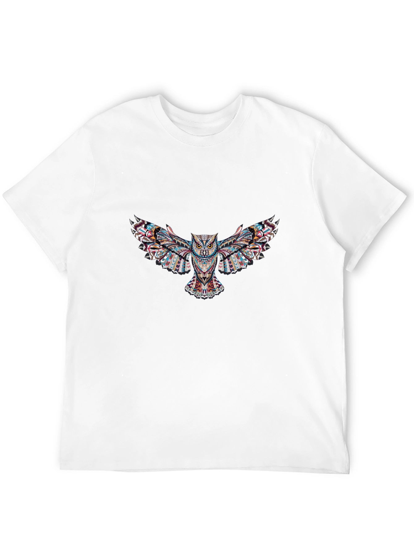 Owl Print Black T-Shirt
