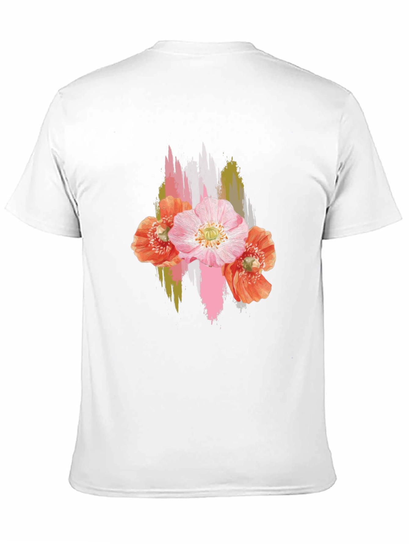 Floral Brushstroke Black T-Shirt
