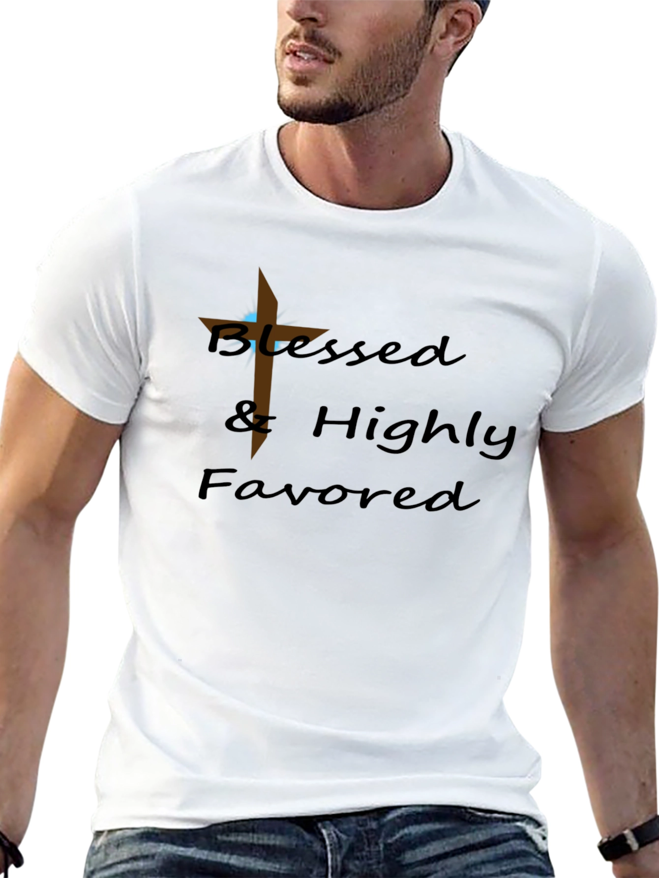 Blessed & Highly Favored Christian Graphic T-Shirt