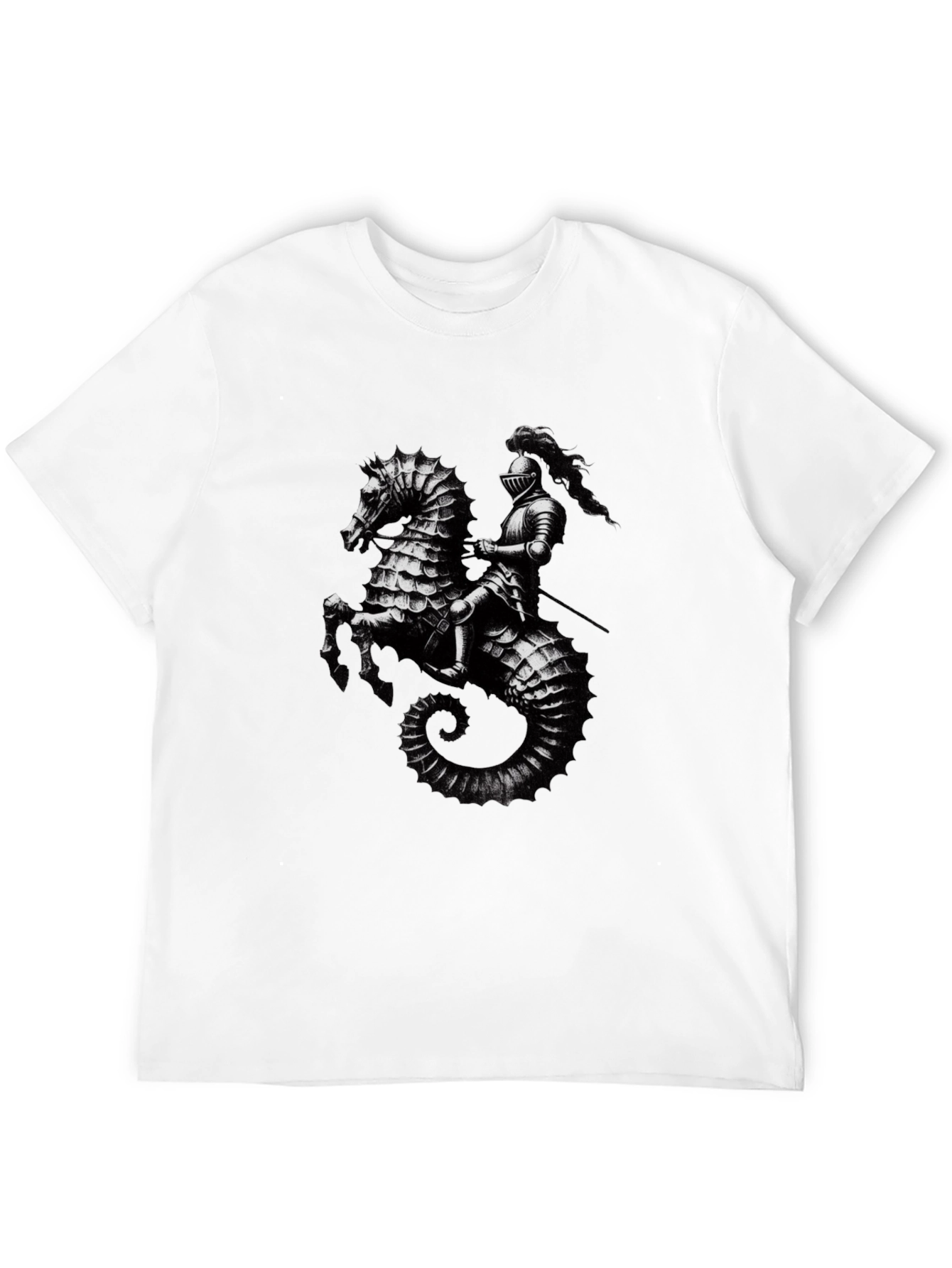 Sea Knight Graphic Tee - Black Cotton T-Shirt