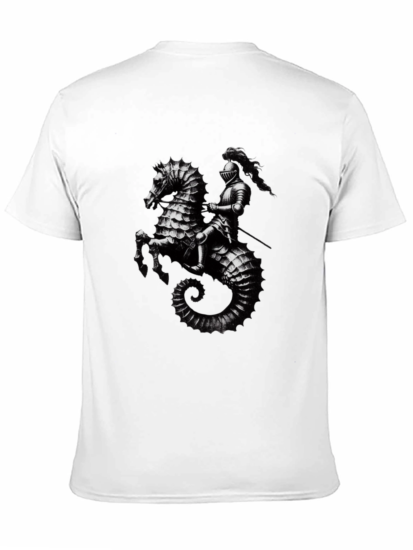 Sea Knight Graphic Tee - Black Cotton T-Shirt