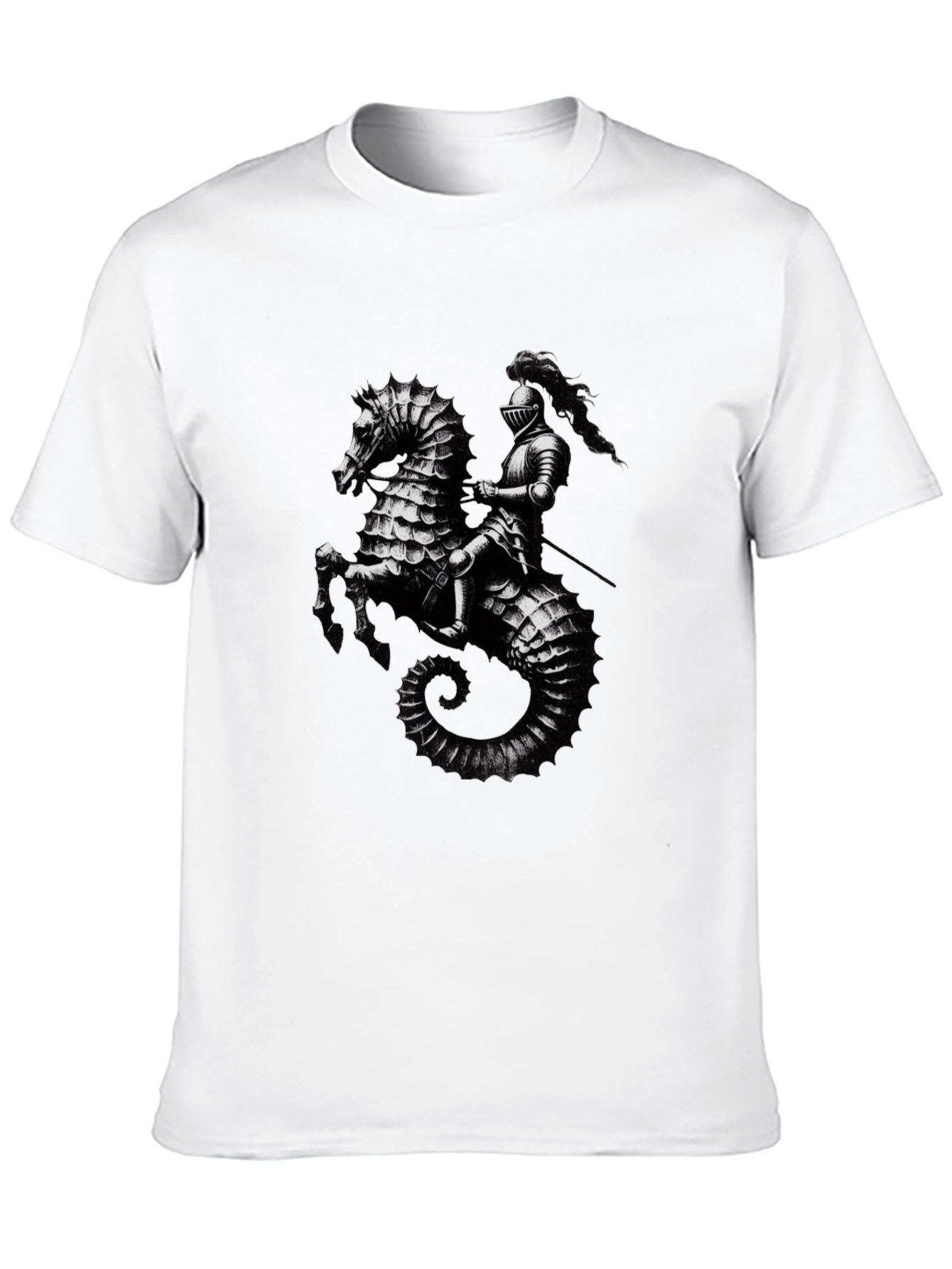 Sea Knight Graphic Tee - Black Cotton T-Shirt