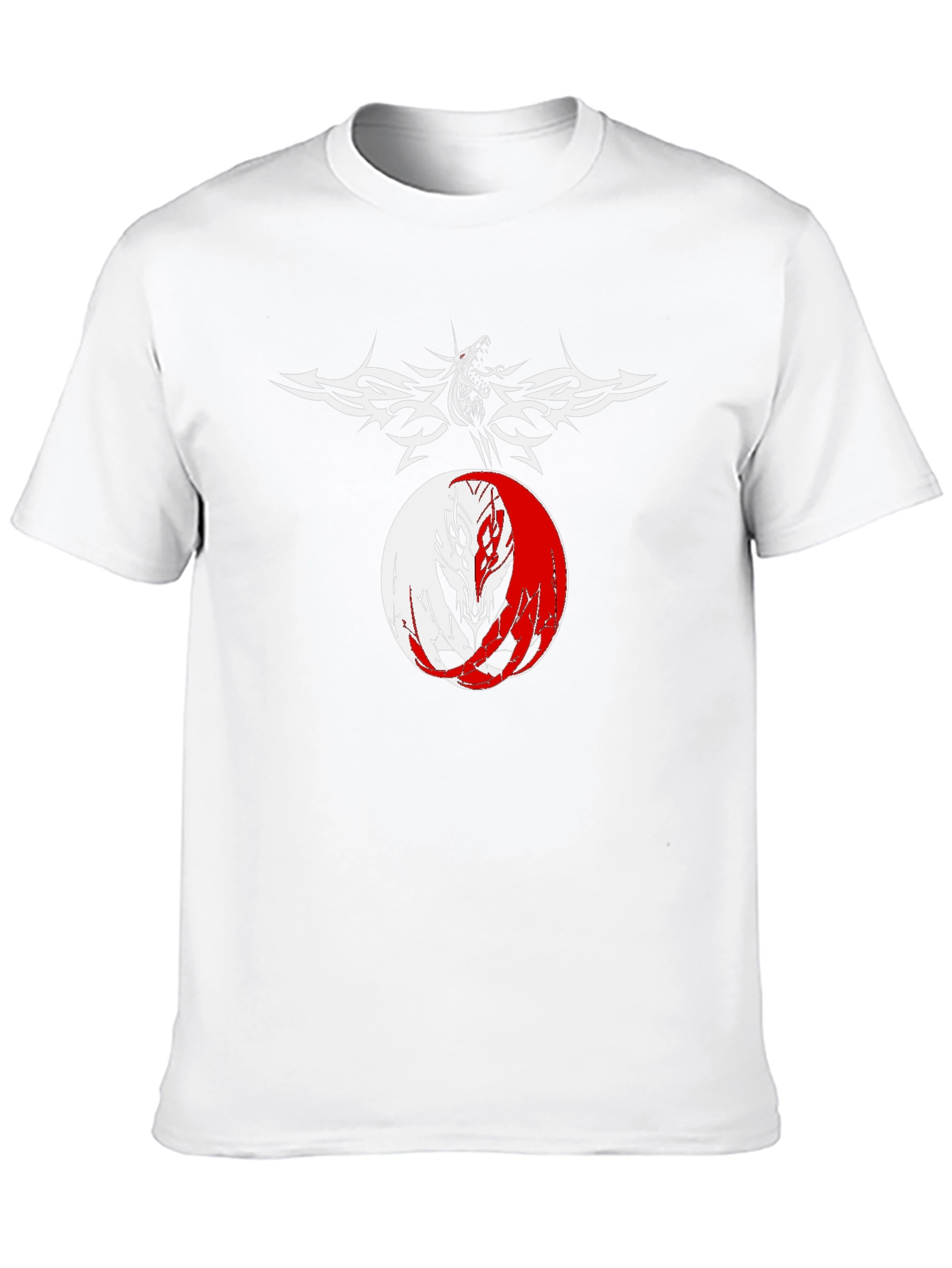 Yin Yang Wolf Graphic Tee - Mens Black T-Shirt