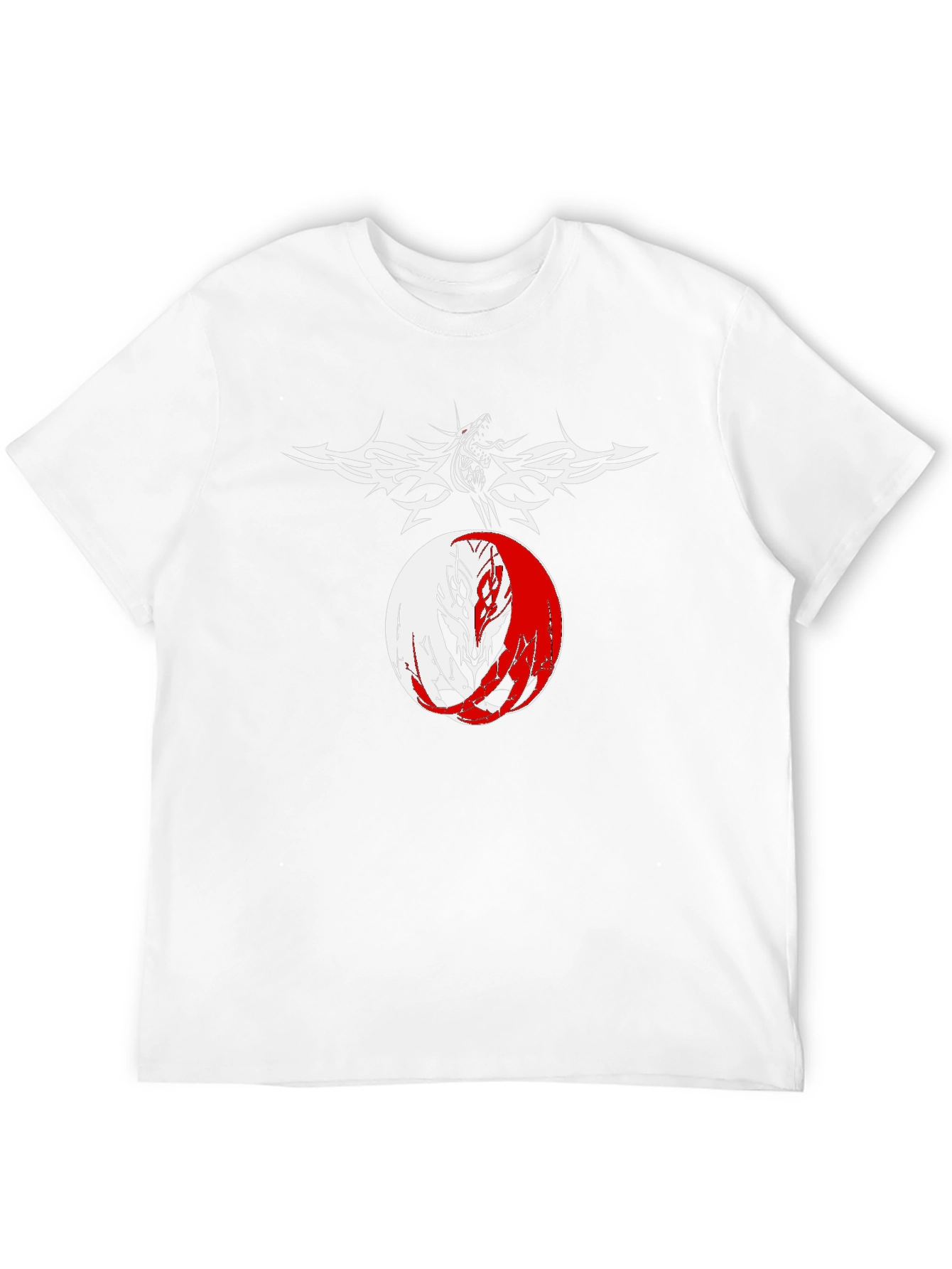 Yin Yang Wolf Graphic Tee - Mens Black T-Shirt