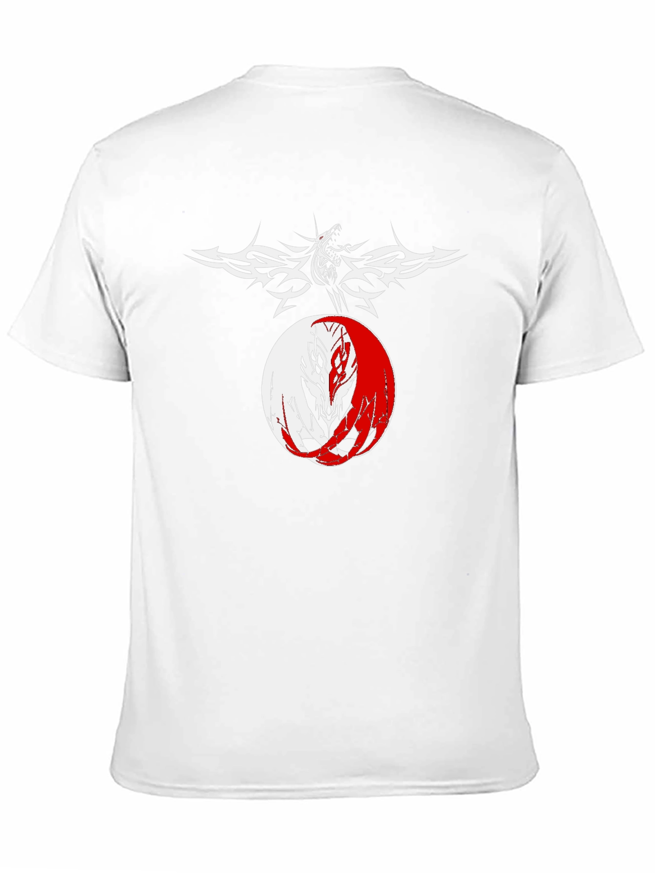 Yin Yang Wolf Graphic Tee - Mens Black T-Shirt