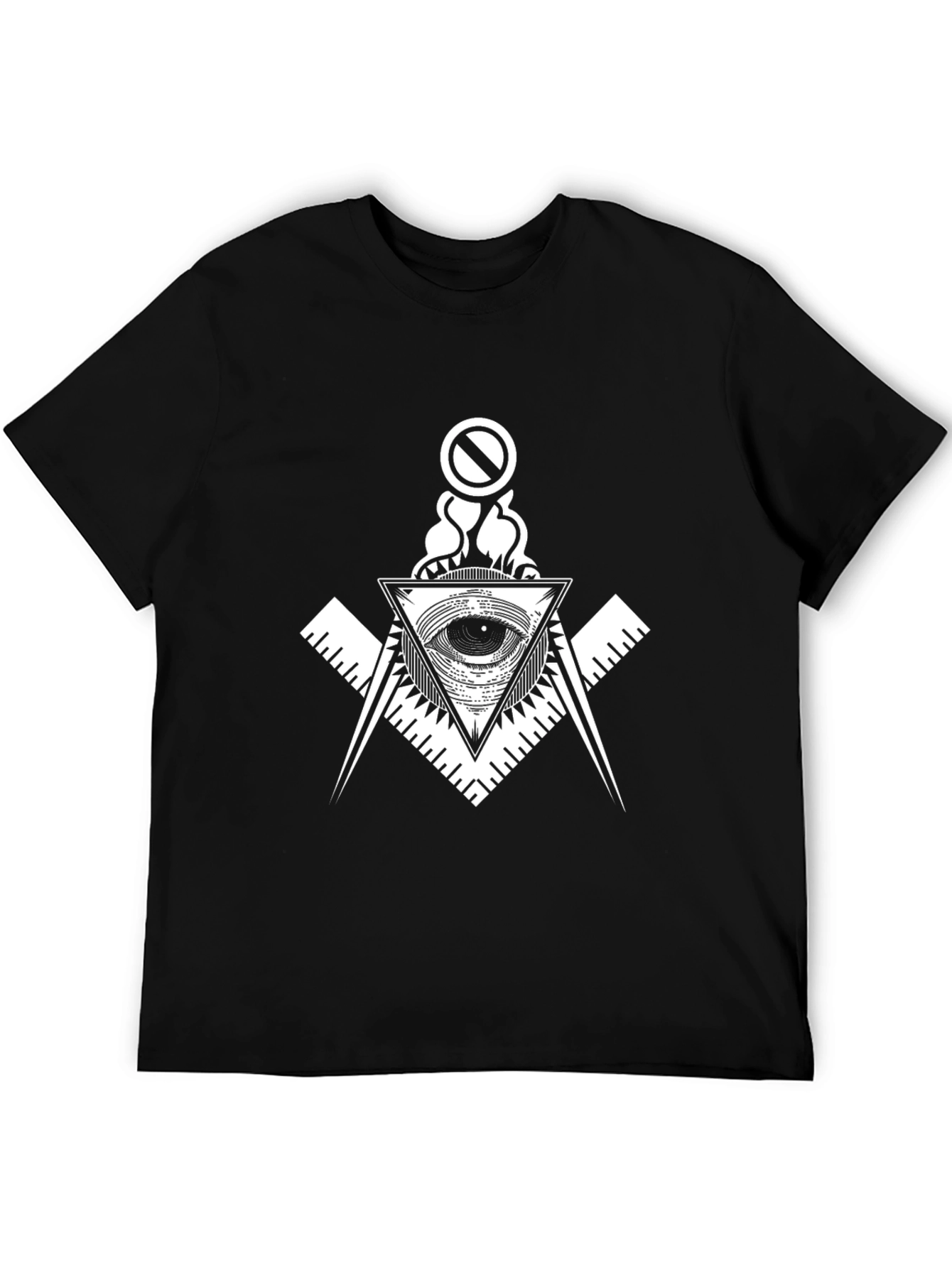 All-Seeing Eye Graphic Tee - Black Cotton T-Shirt