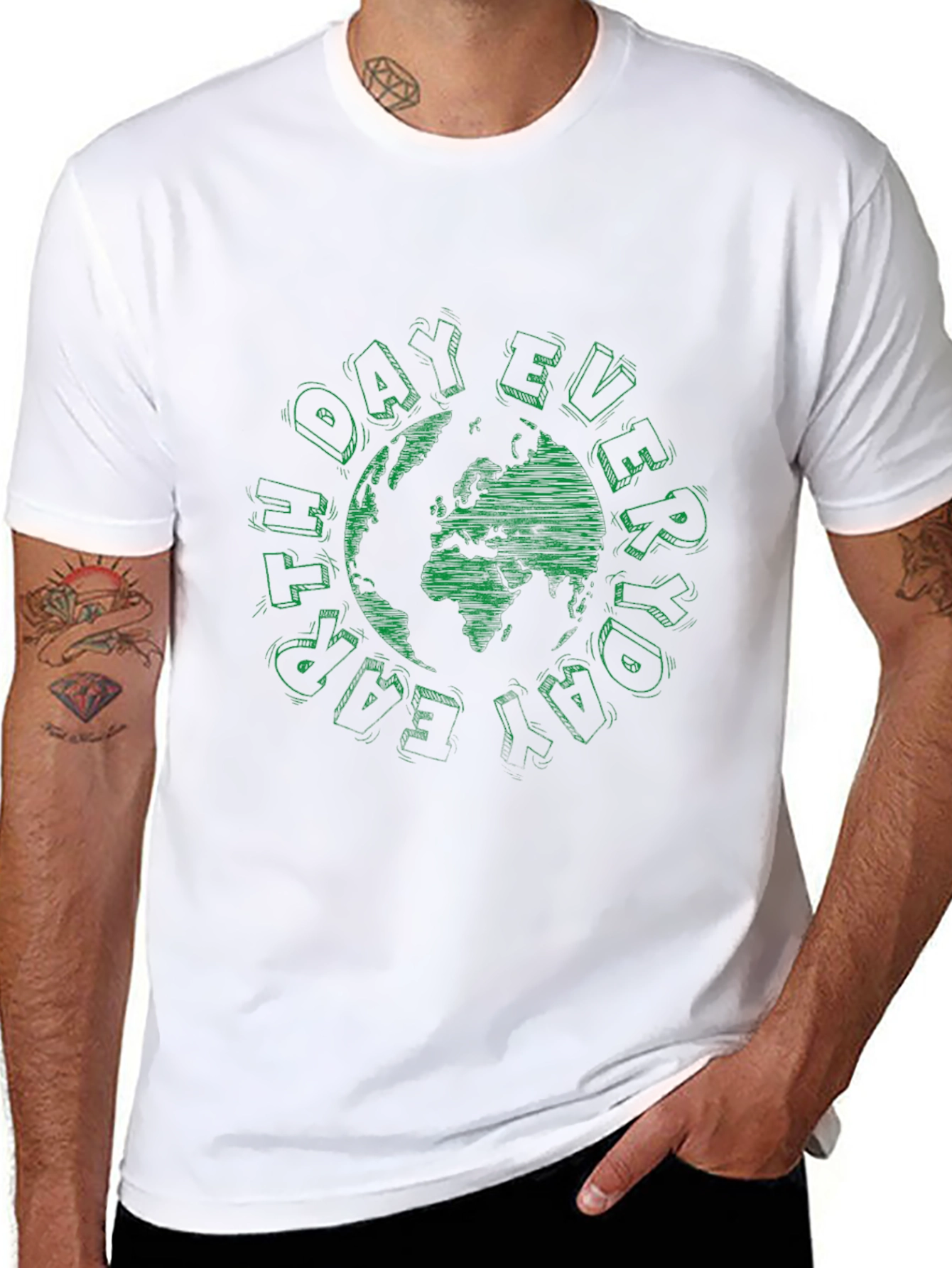 Everyday Earth Day T-Shirt - Black Crew Neck
