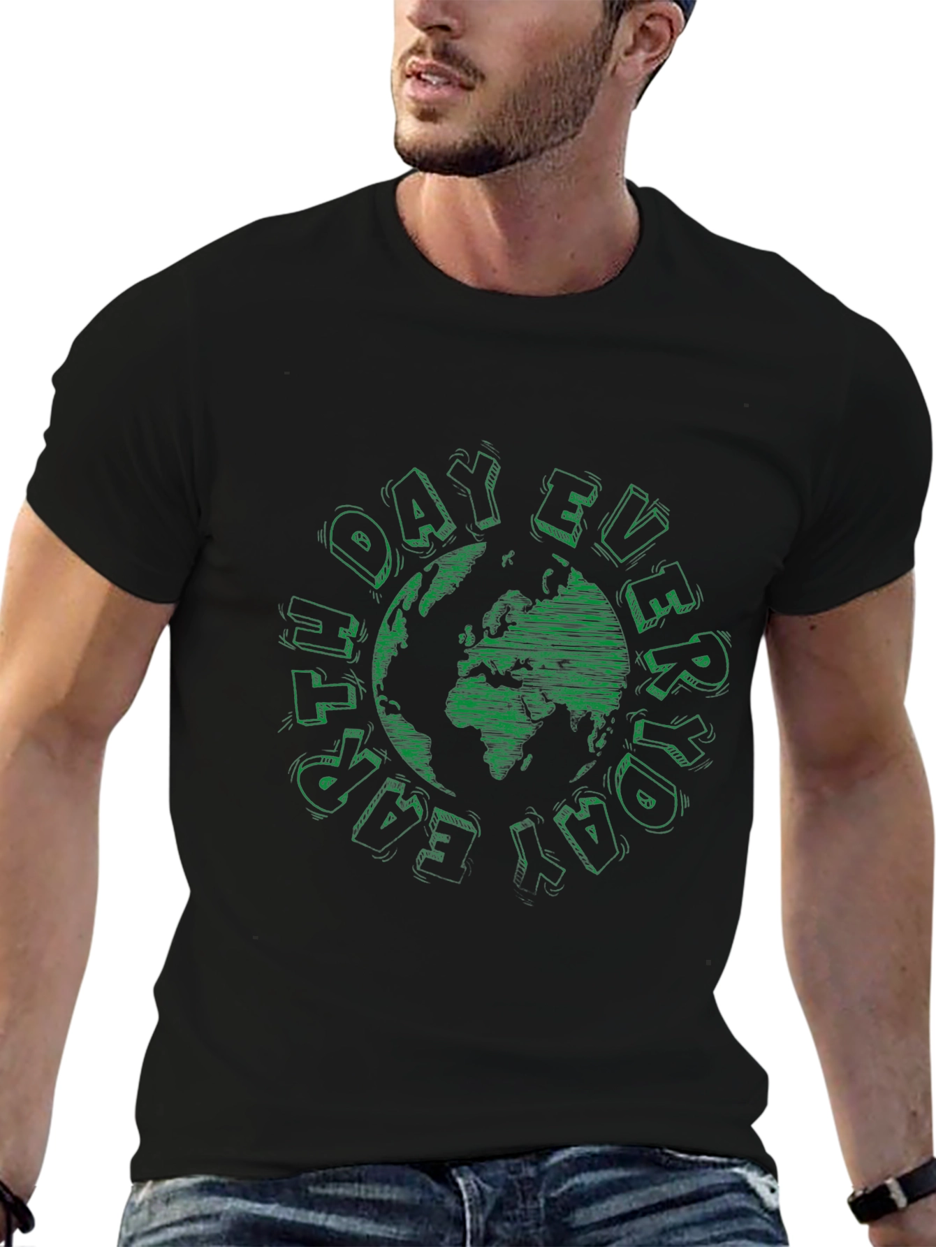 Everyday Earth Day T-Shirt - Black Crew Neck