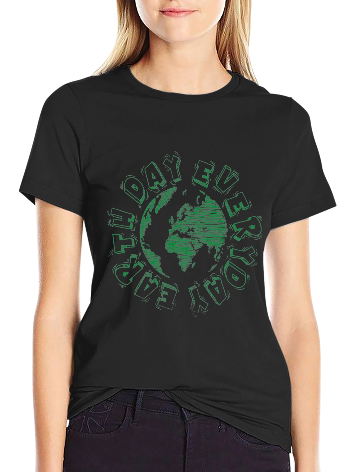 Everyday Earth Day T-Shirt - Black Crew Neck