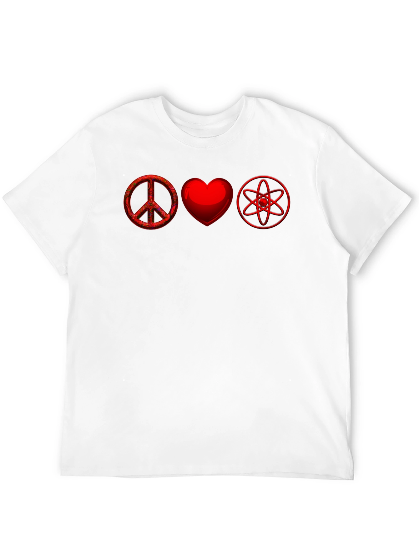 Peace Love and Science Black T-Shirt