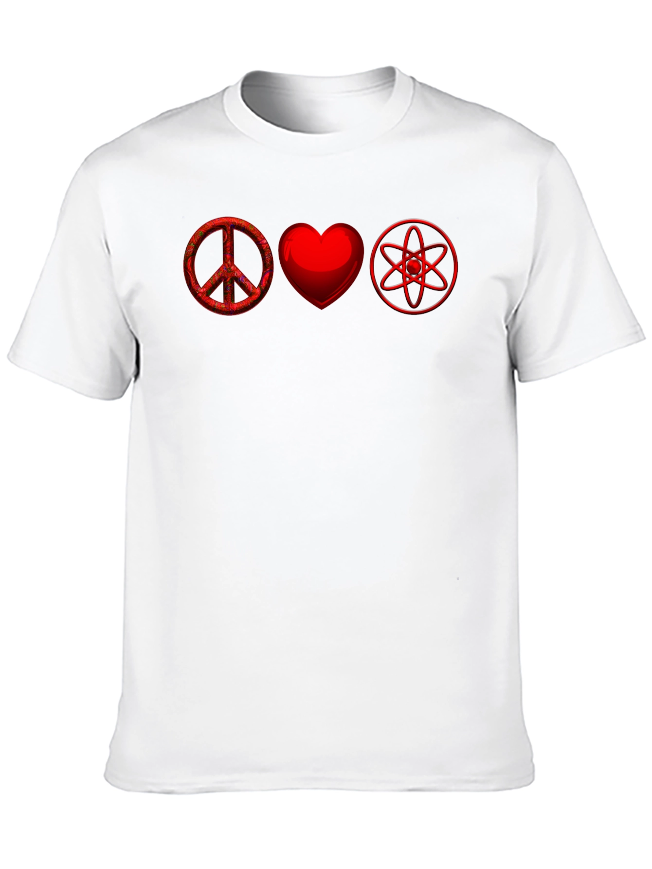 Peace Love and Science Black T-Shirt