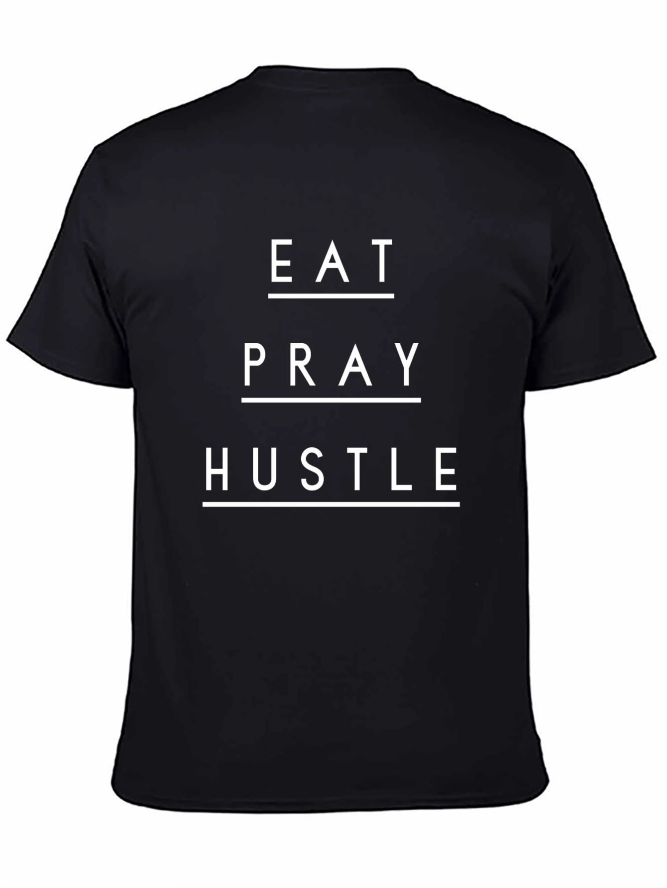Eat Pray Hustle Graphic Tee - Black T-Shirt