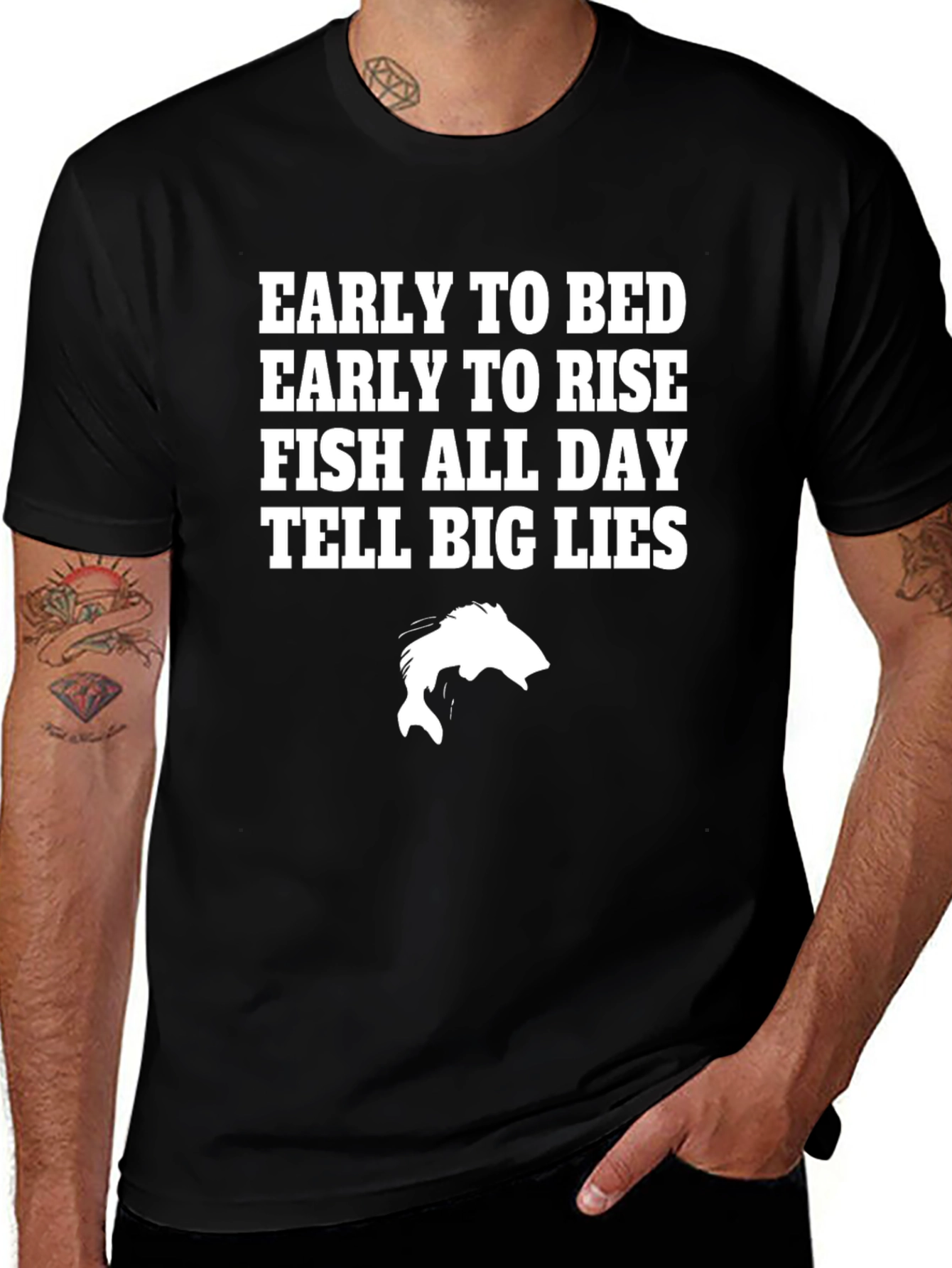 Early to Bed Fishing T-Shirt