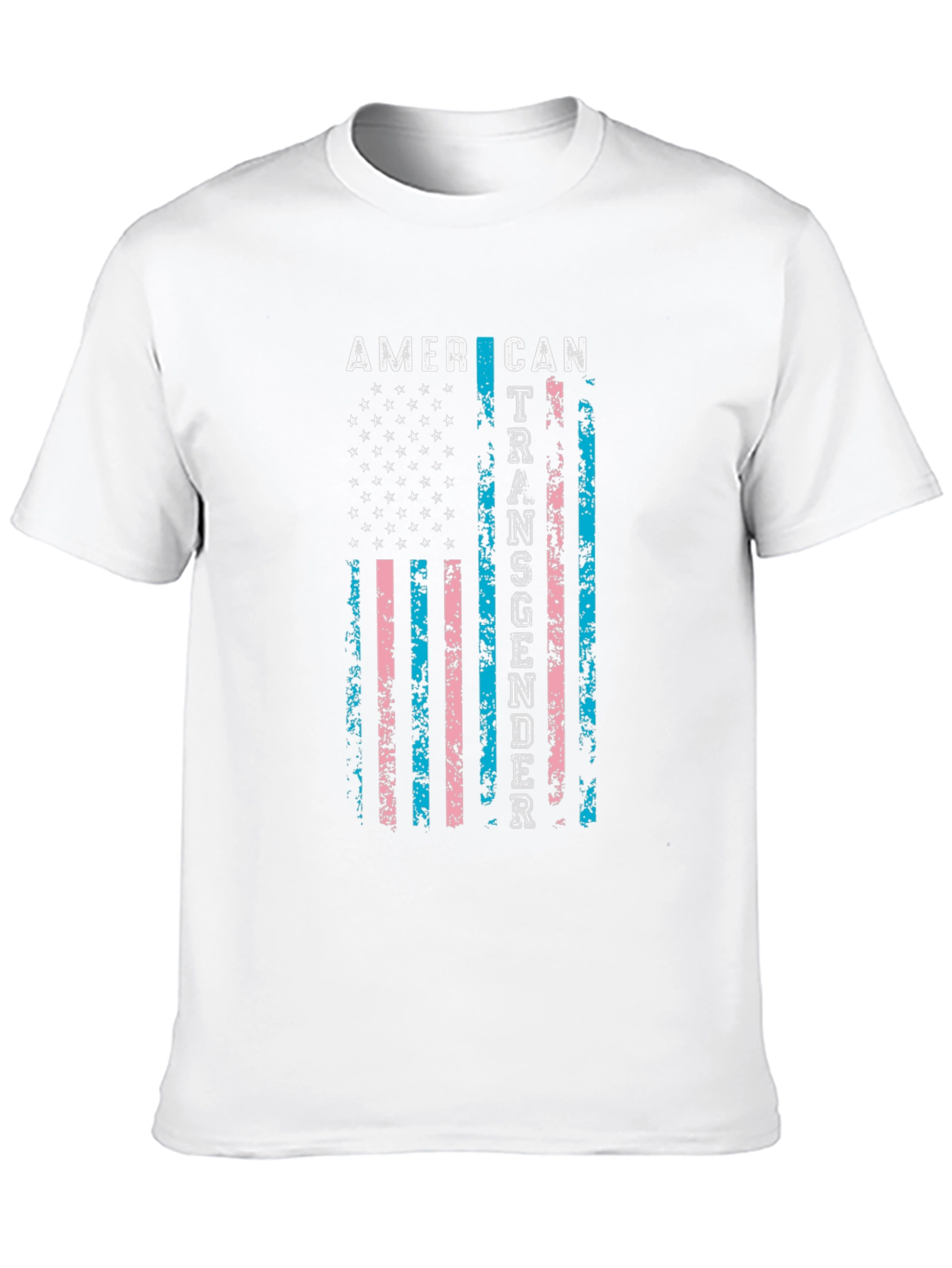 American Transgender Flag Black T-Shirt