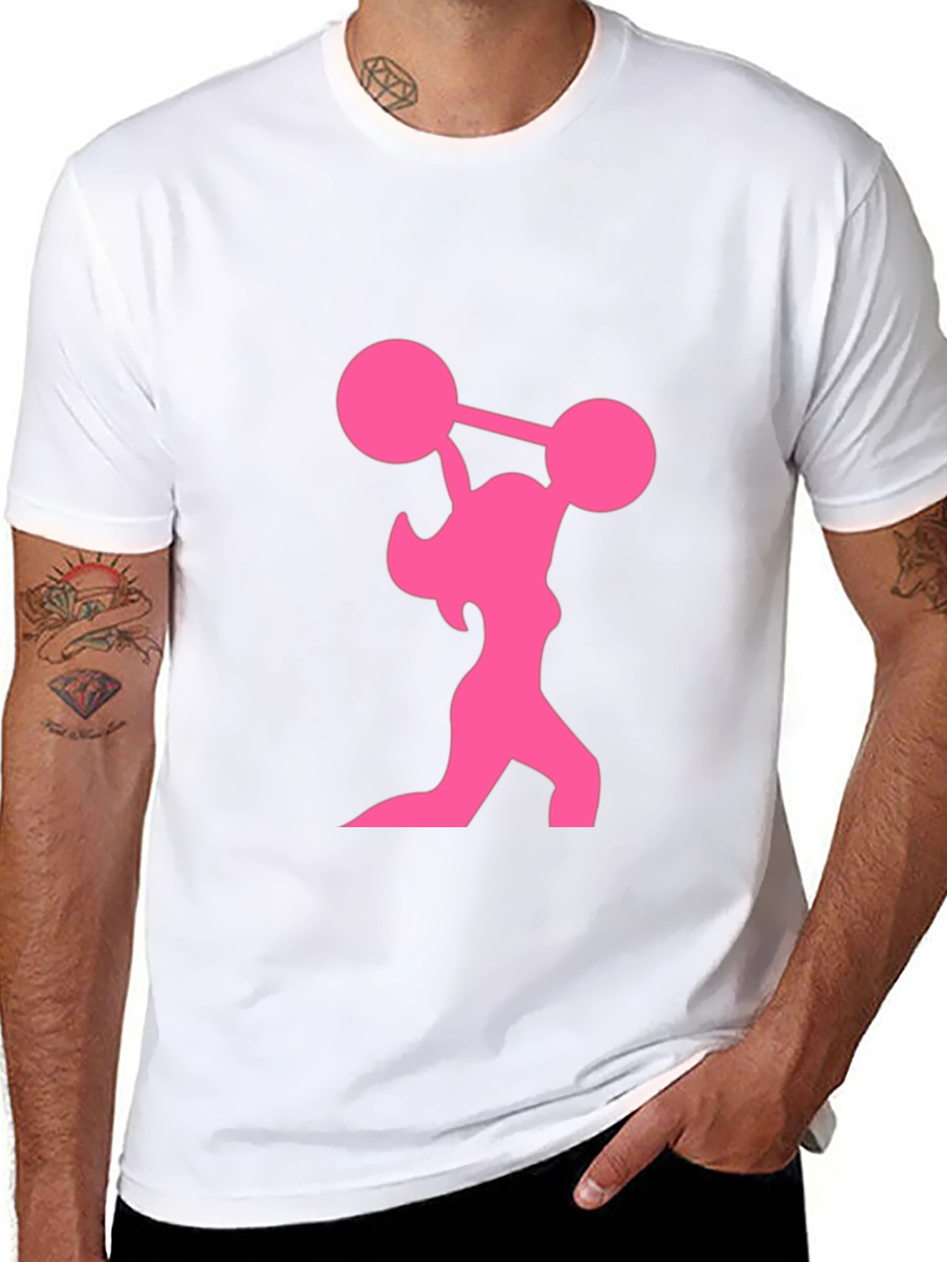 Weightlifting Woman Graphic T-Shirt - Black