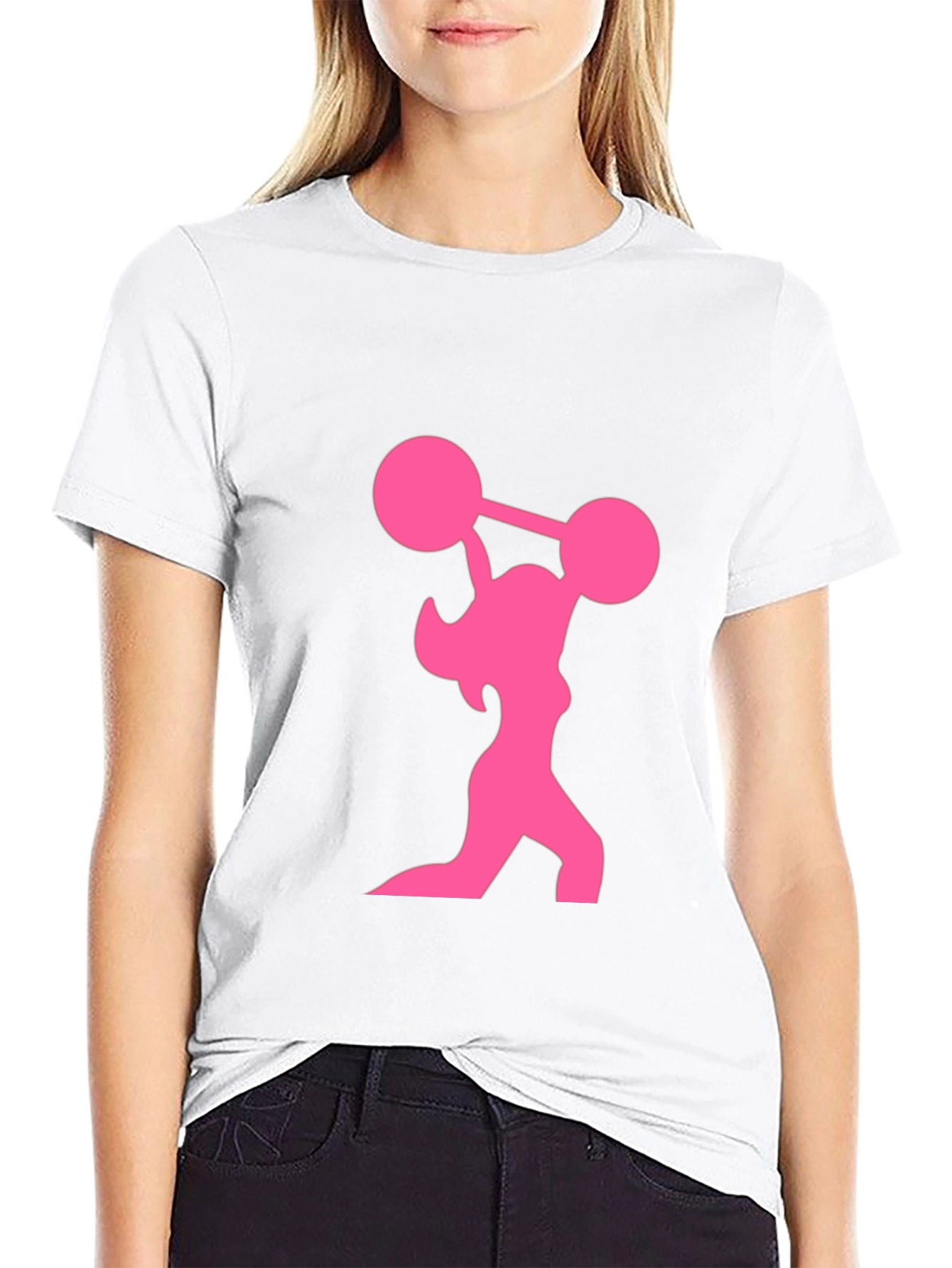 Weightlifting Woman Graphic T-Shirt - Black