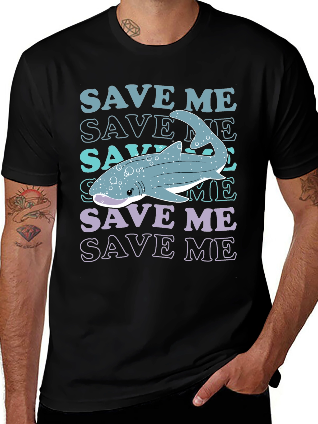 Save Me Whale Shark Graphic T-Shirt