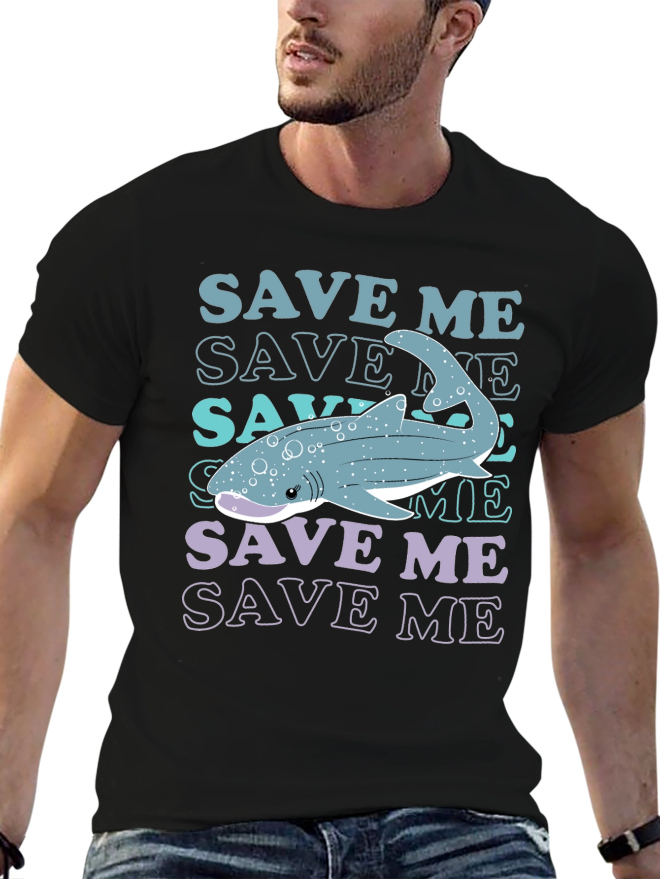 Save Me Whale Shark Graphic T-Shirt