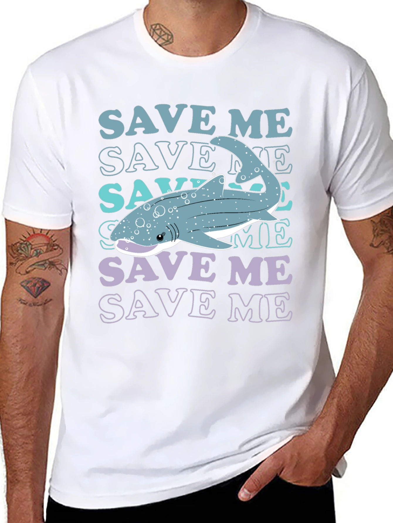 Save Me Whale Shark Graphic T-Shirt