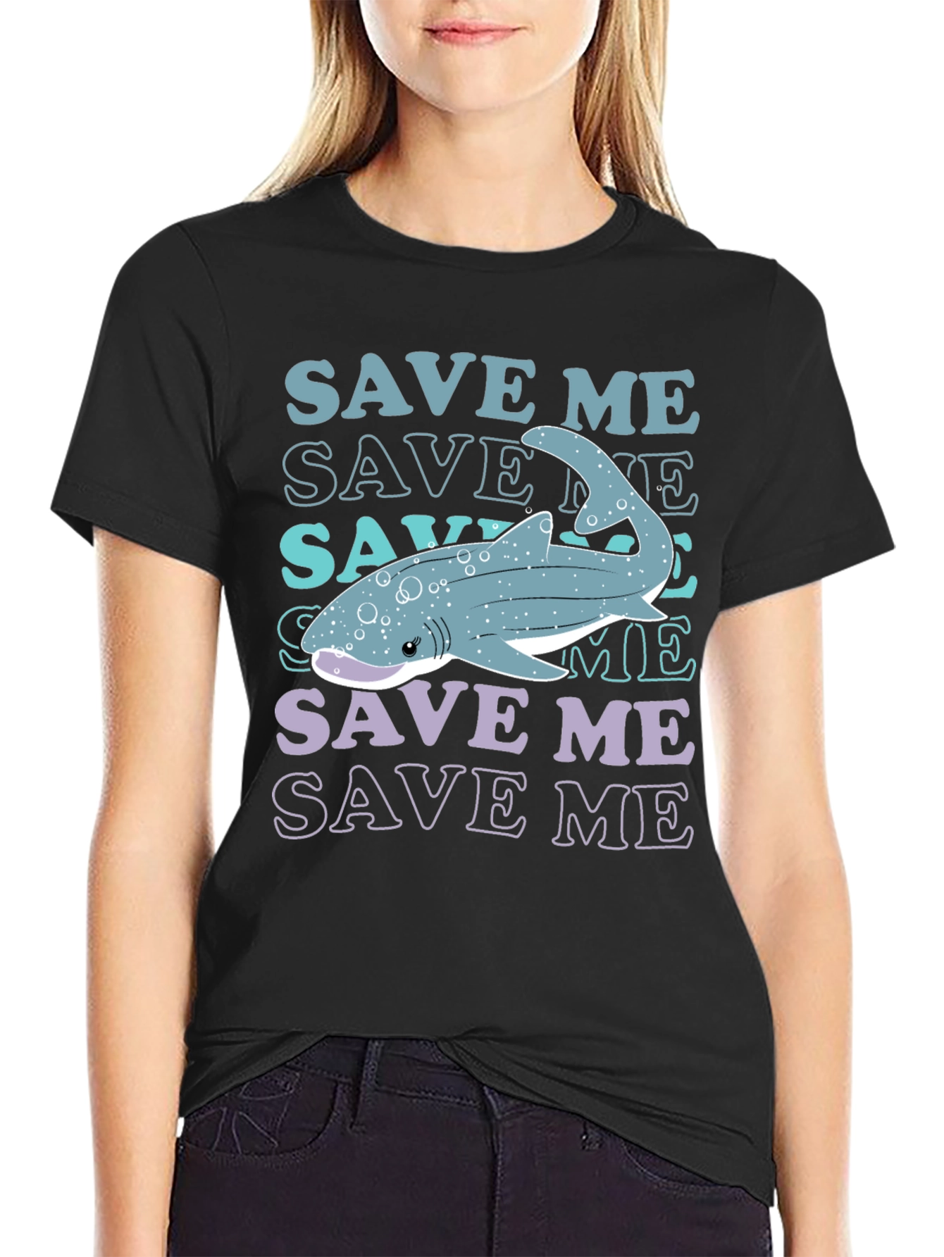 Save Me Whale Shark Graphic T-Shirt