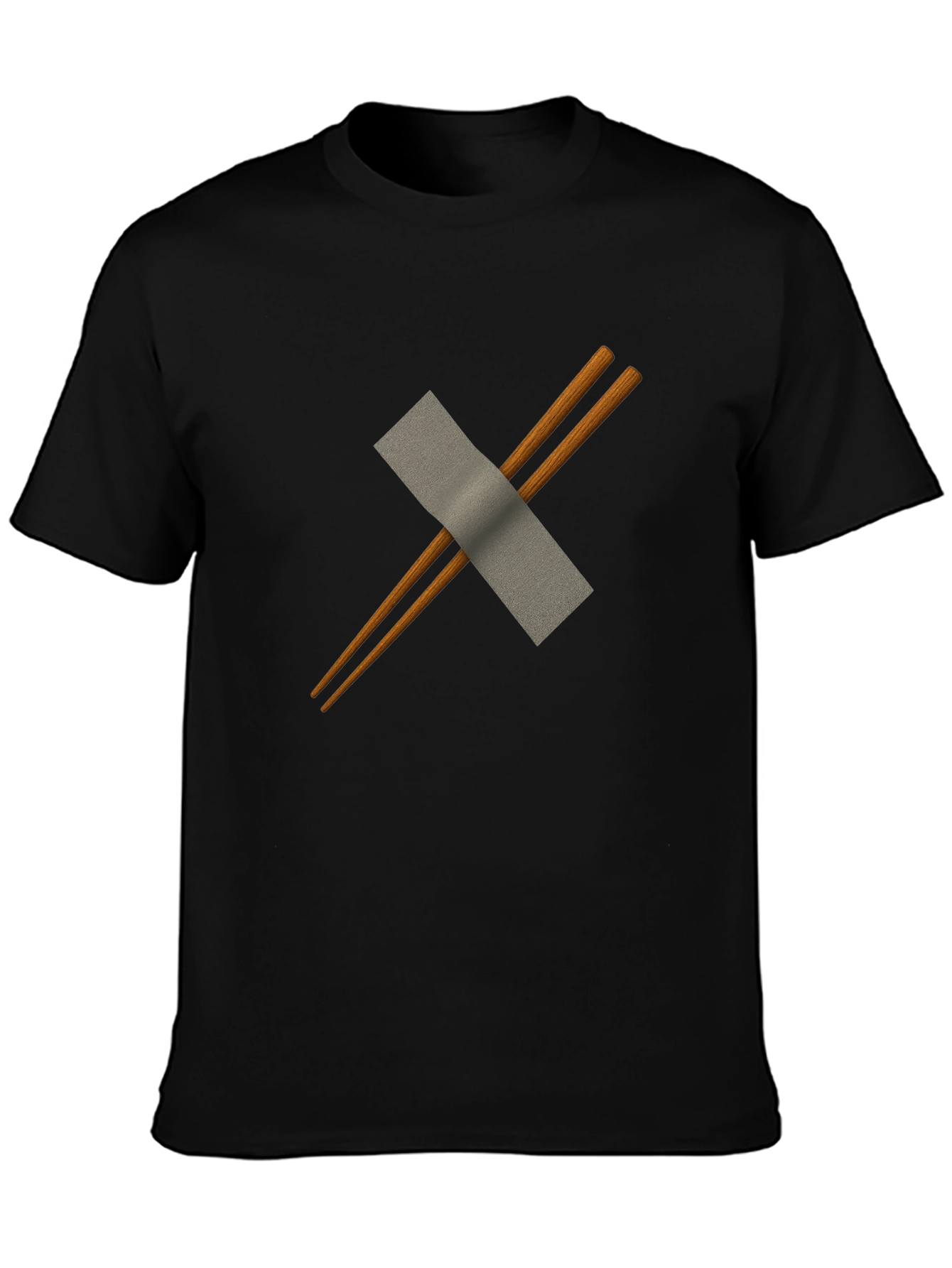 Chopsticks & Duct Tape Mens Black T-Shirt