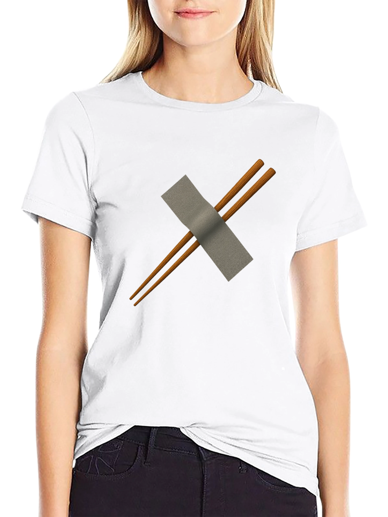 Chopsticks & Duct Tape Mens Black T-Shirt