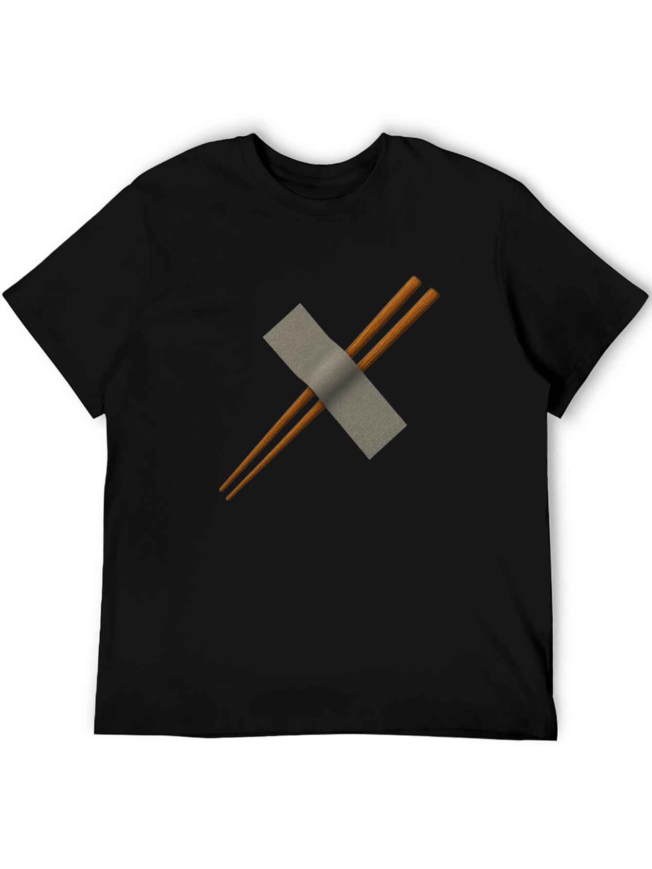 Chopsticks & Duct Tape Mens Black T-Shirt