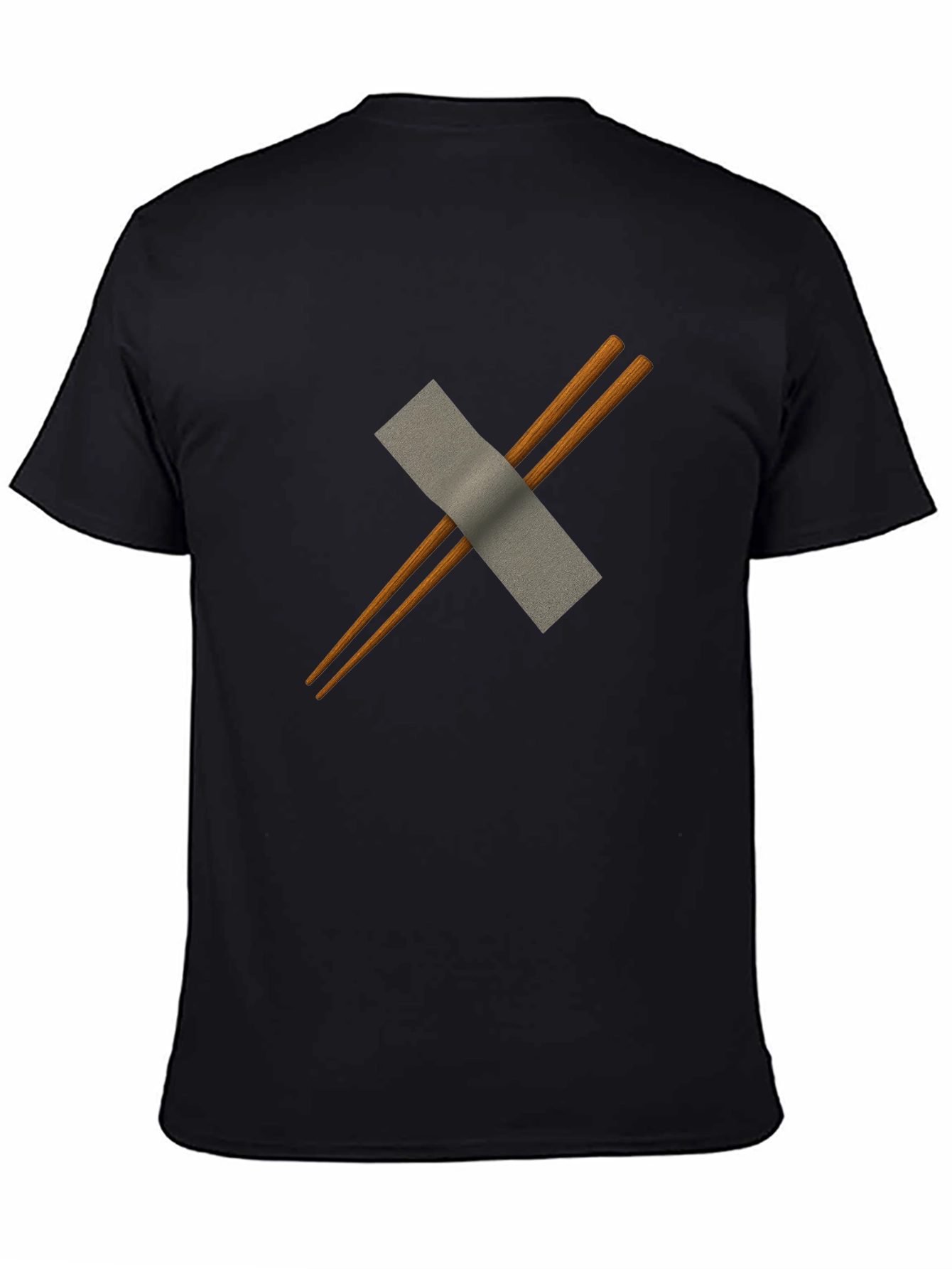 Chopsticks & Duct Tape Mens Black T-Shirt