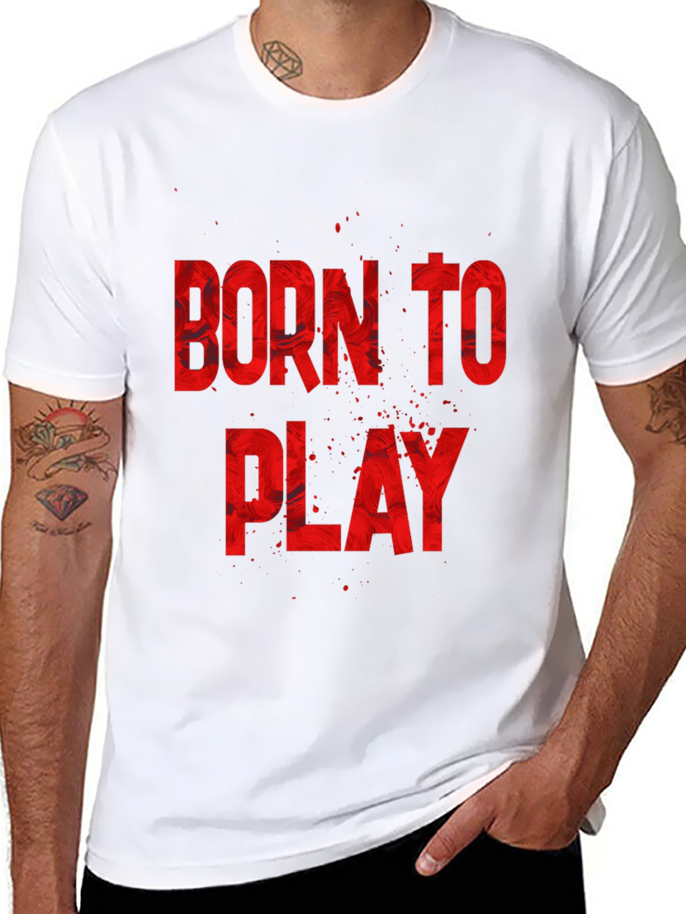 Born To Play Graphic Tee - Black
