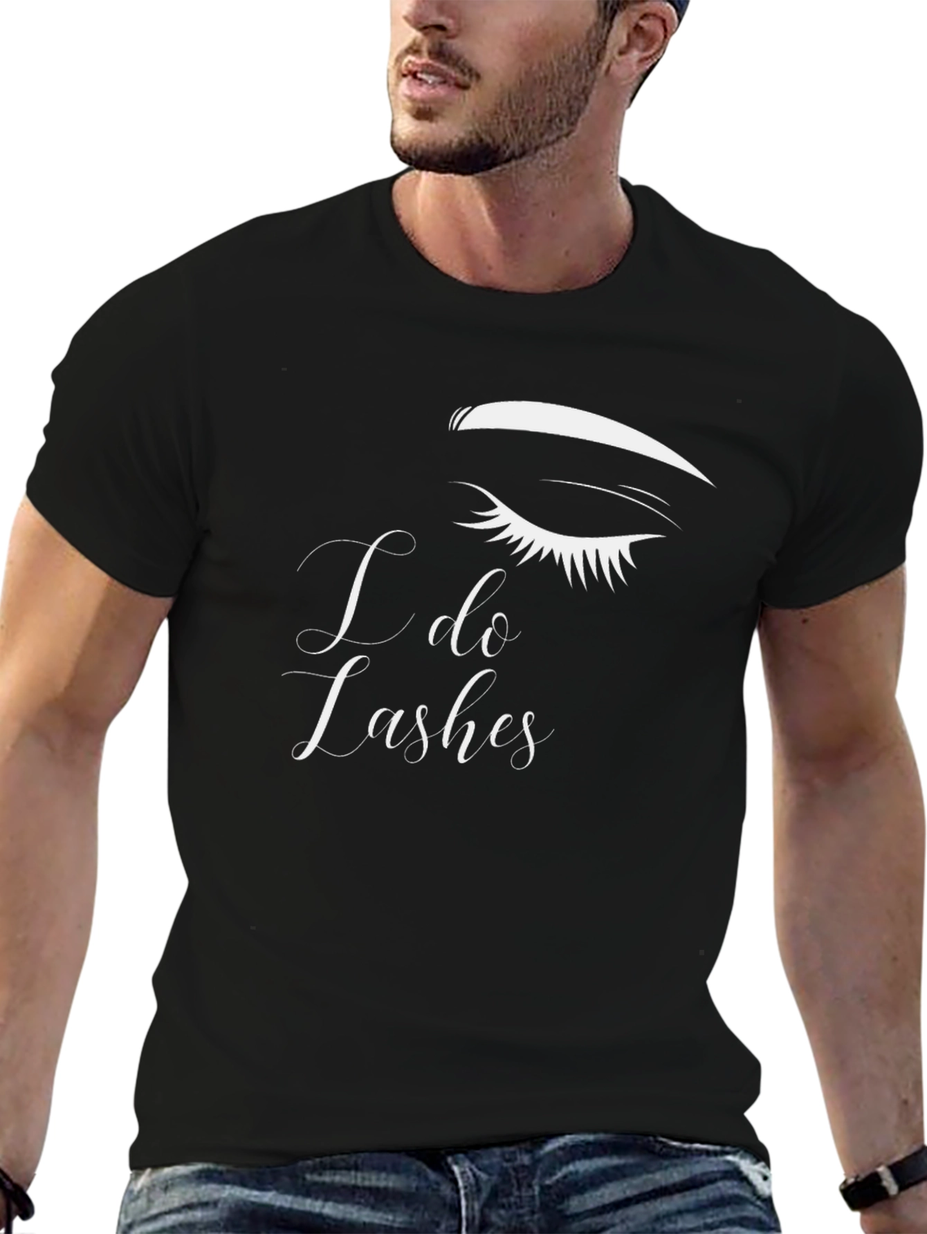 I Do Lashes Graphic Tee - Eyelash Design T-Shirt