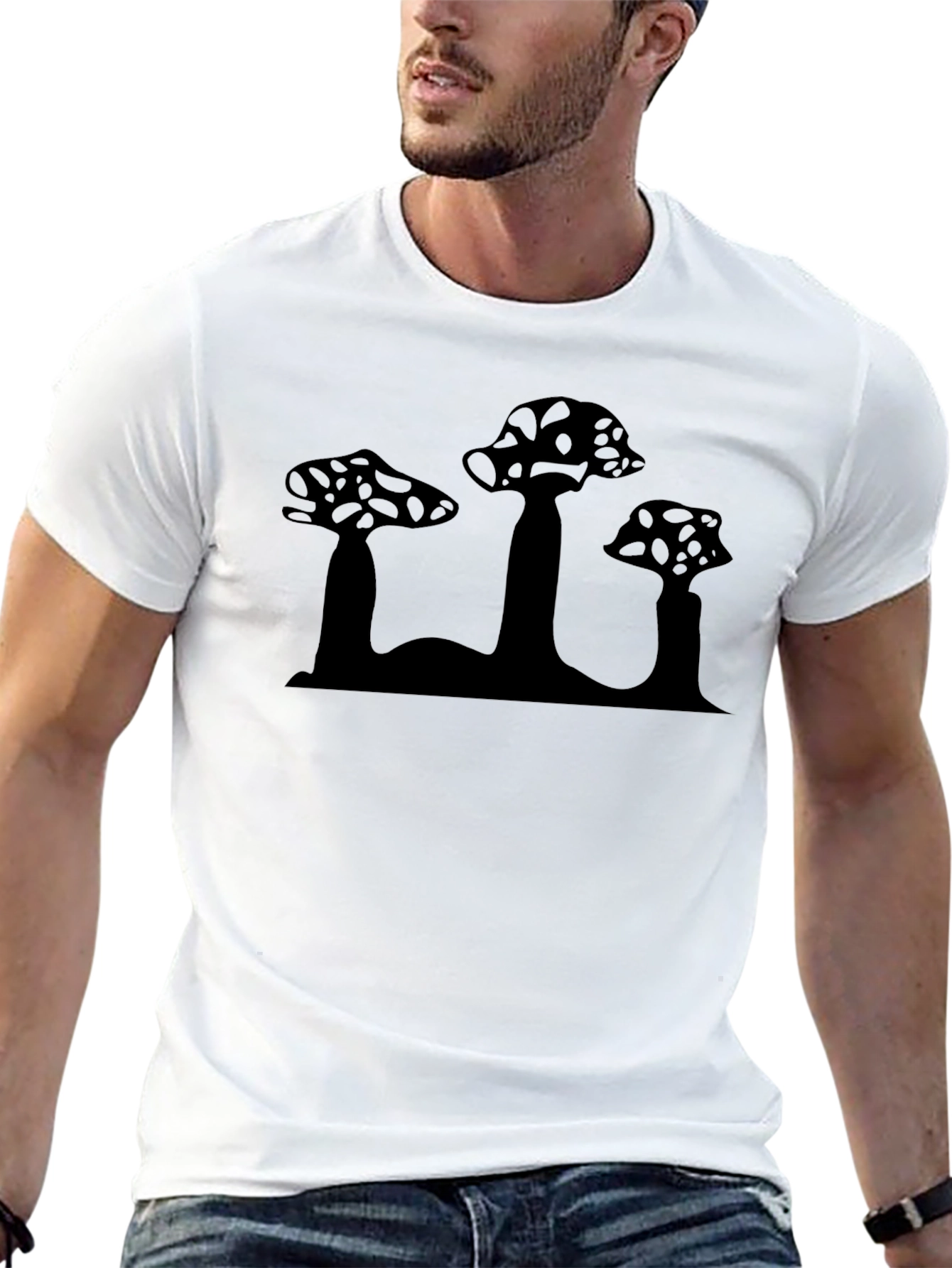 Mushroom Silhouette Graphic Tee - Unisex