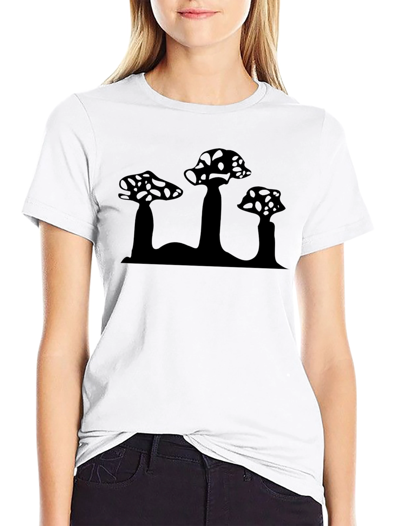 Mushroom Silhouette Graphic Tee - Unisex