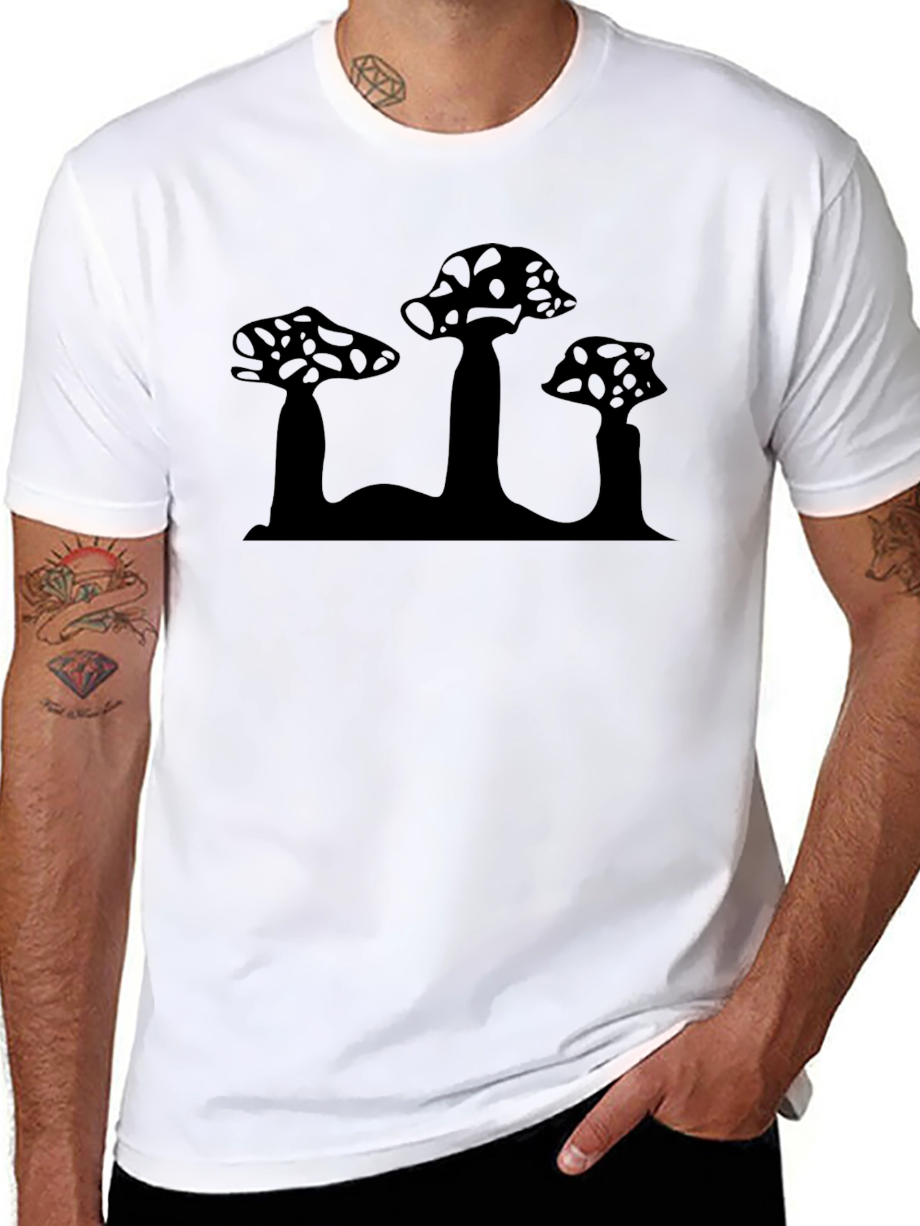 Mushroom Silhouette Graphic Tee - Unisex