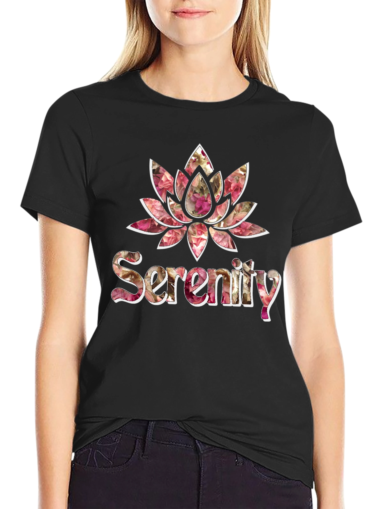 Serenity Floral Graphic Print T-Shirt