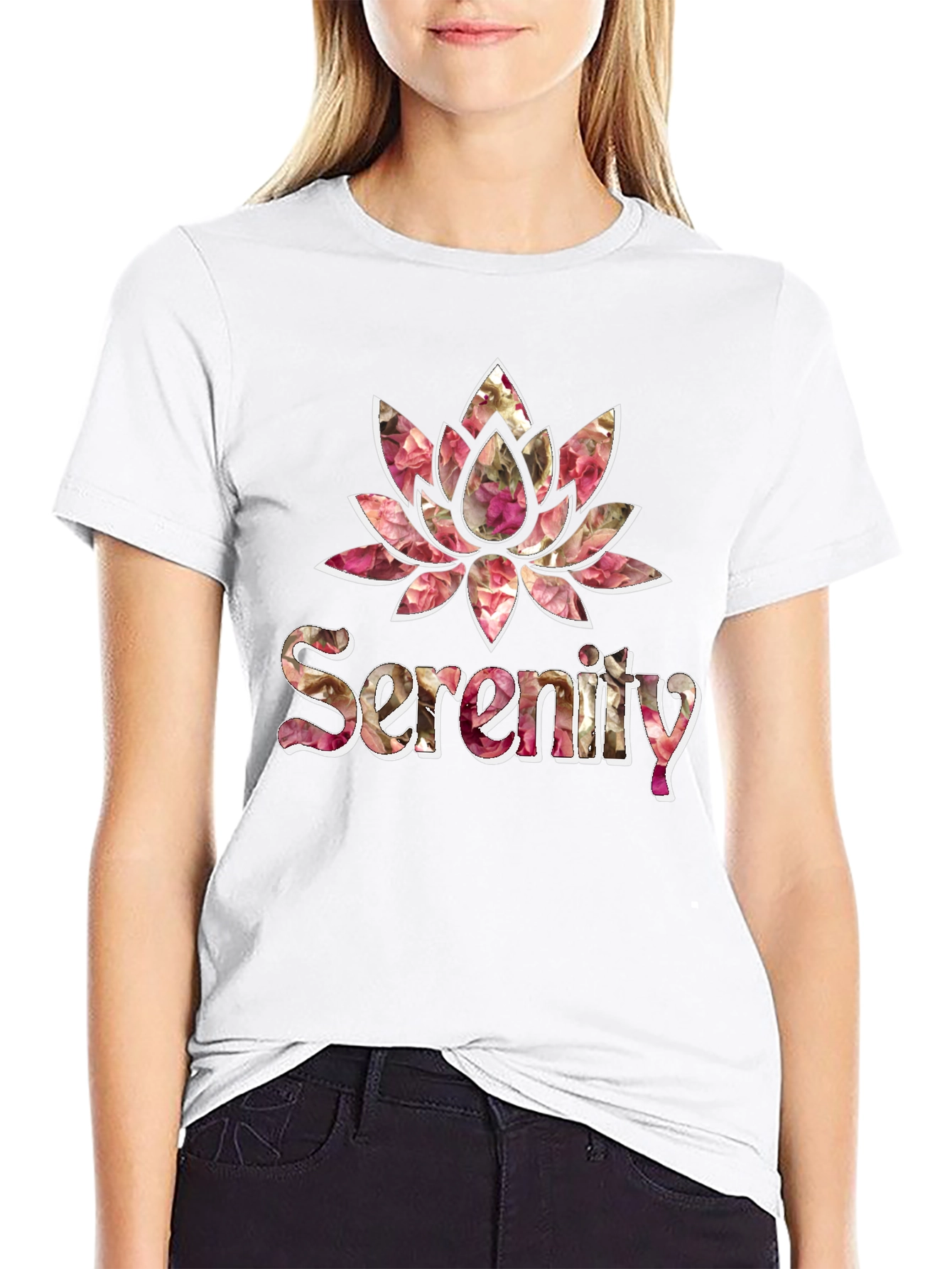 Serenity Floral Graphic Print T-Shirt