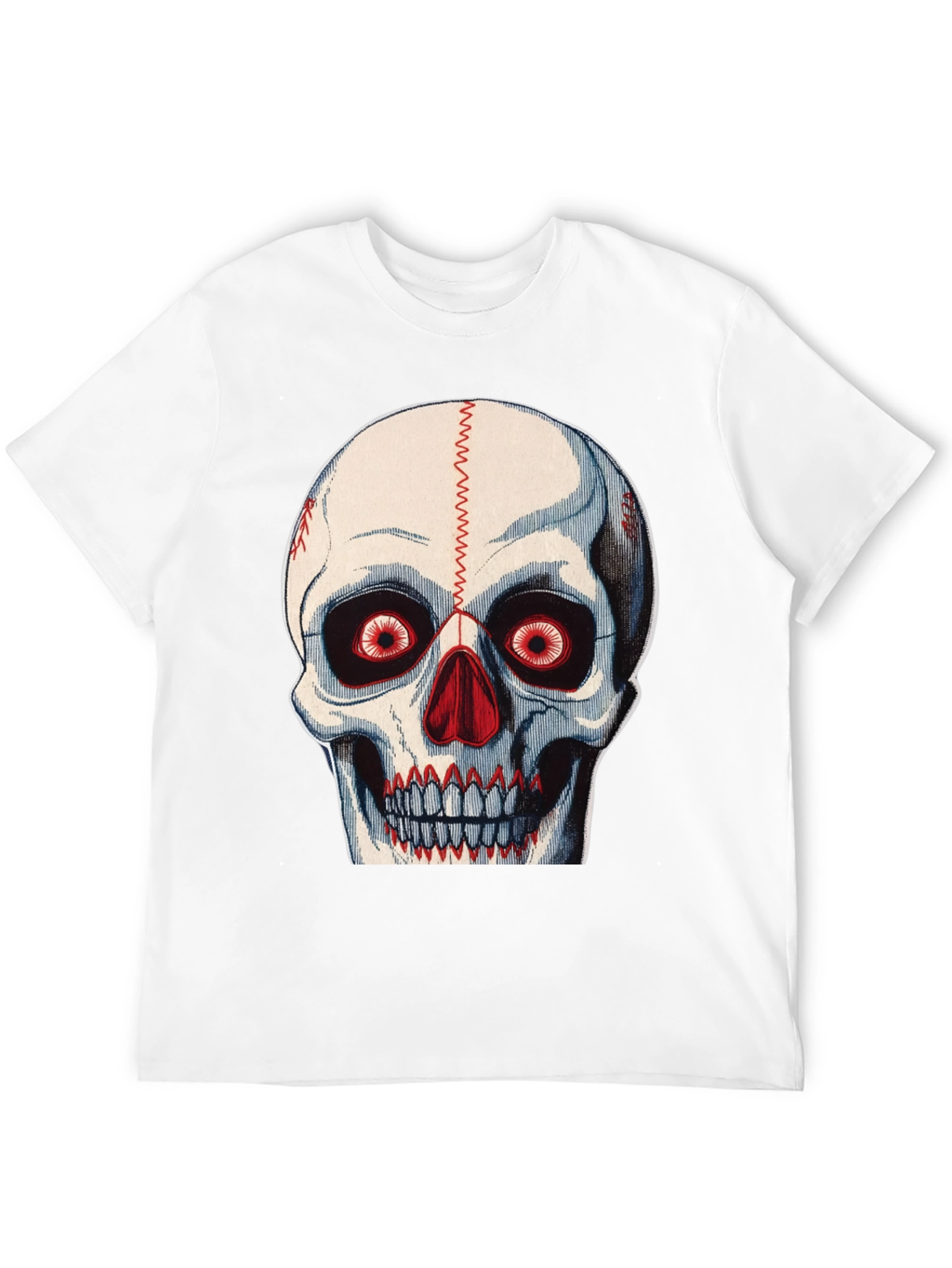 Skull Baseball Stitch T-Shirt