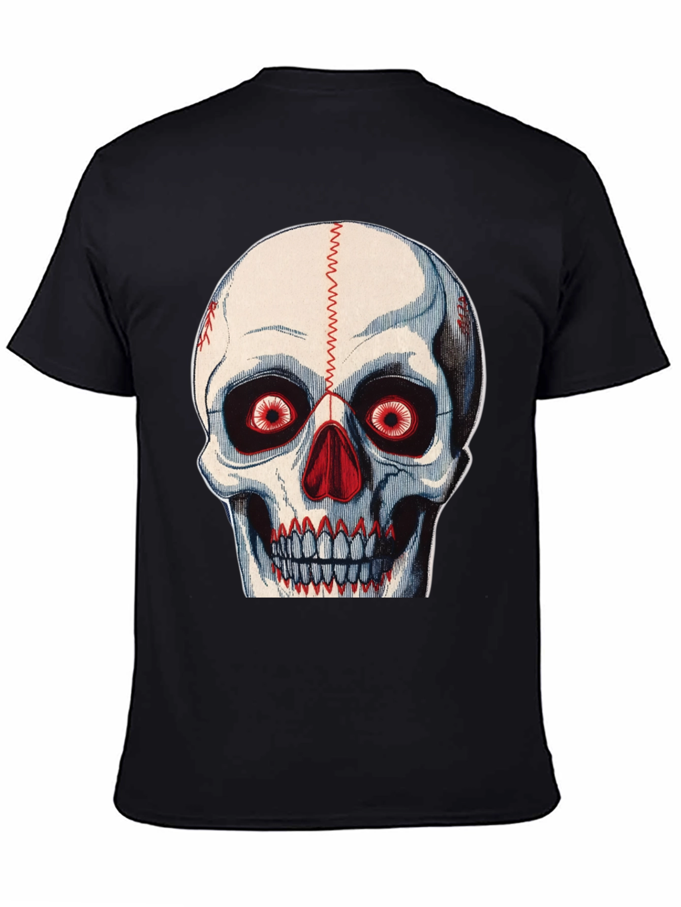 Skull Baseball Stitch T-Shirt