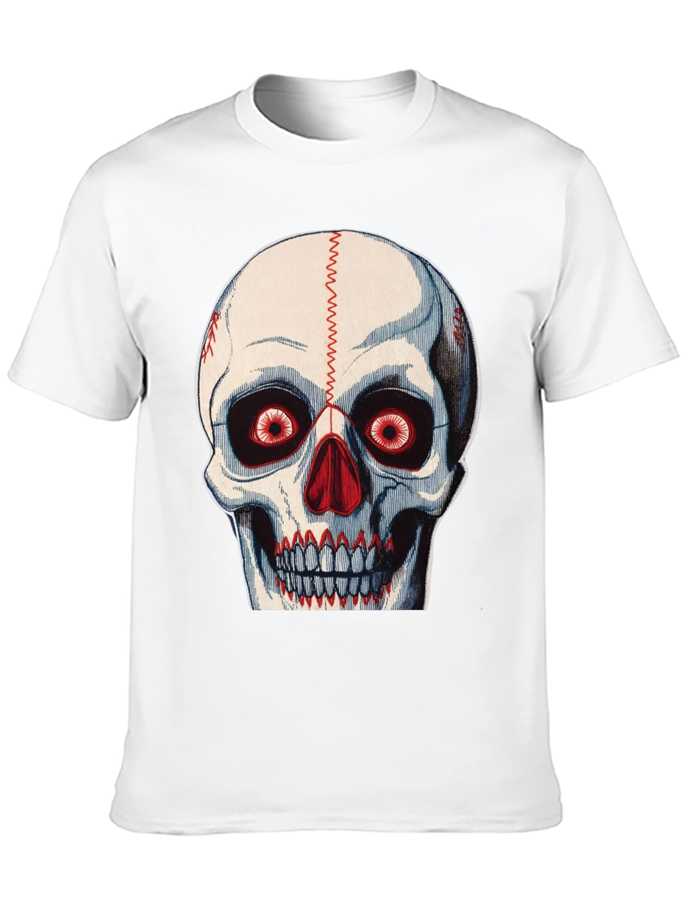 Skull Baseball Stitch T-Shirt