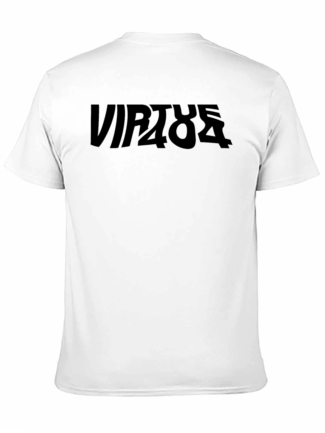 Virtue404 Black Graphic Tee - Modern Streetwear Style
