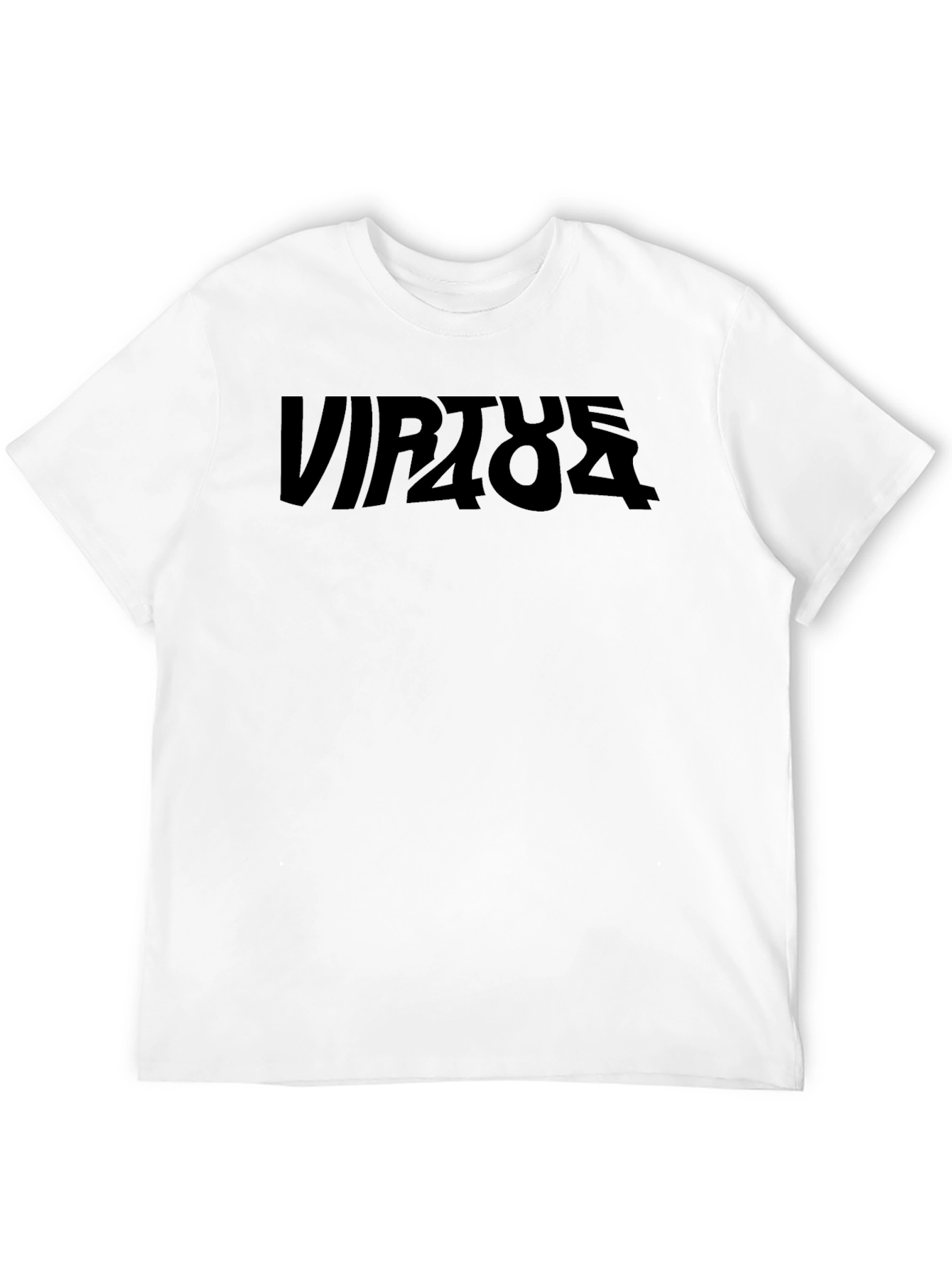 Virtue404 Black Graphic Tee - Modern Streetwear Style