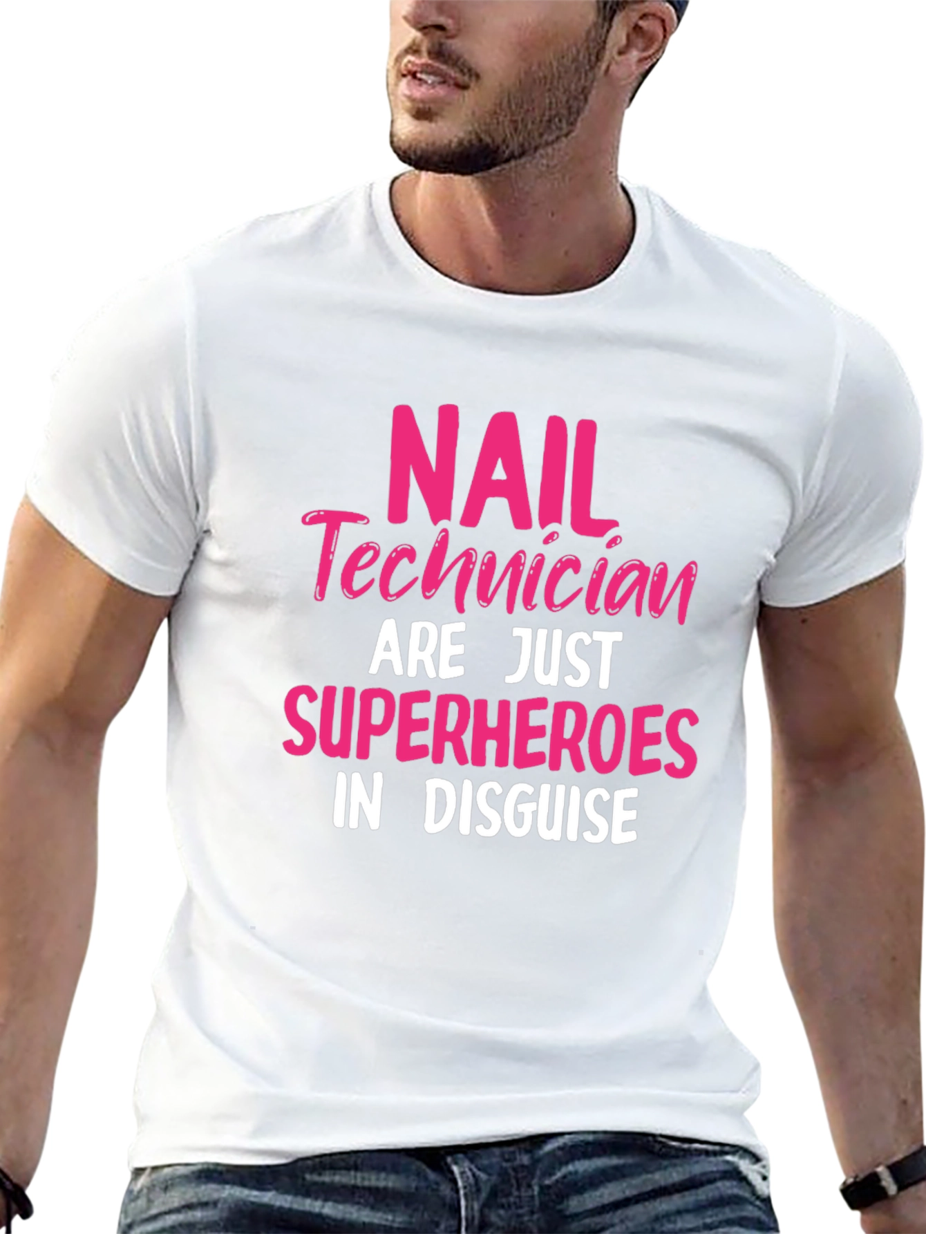 Nail Technician Superhero Graphic Tee