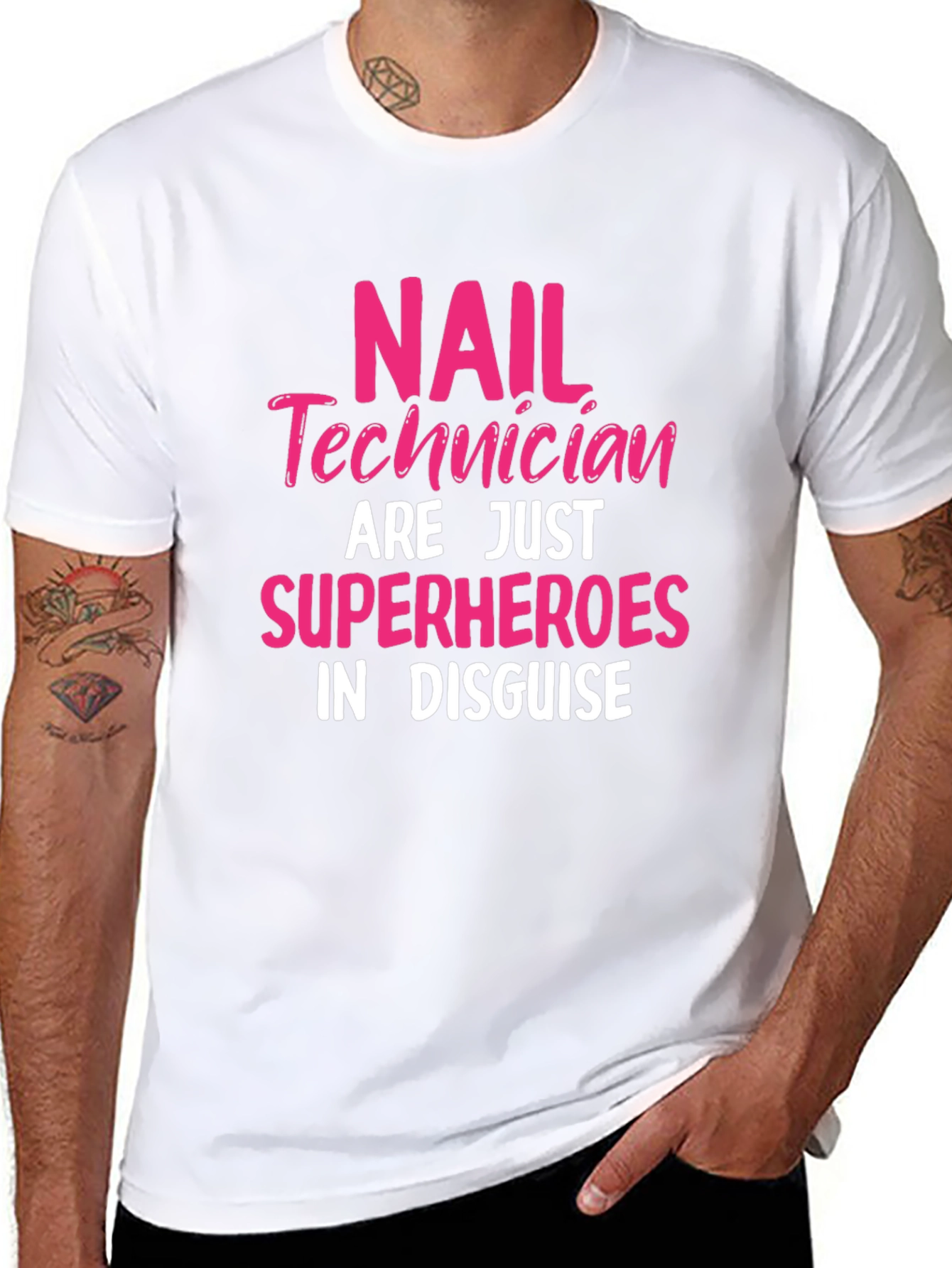 Nail Technician Superhero Graphic Tee