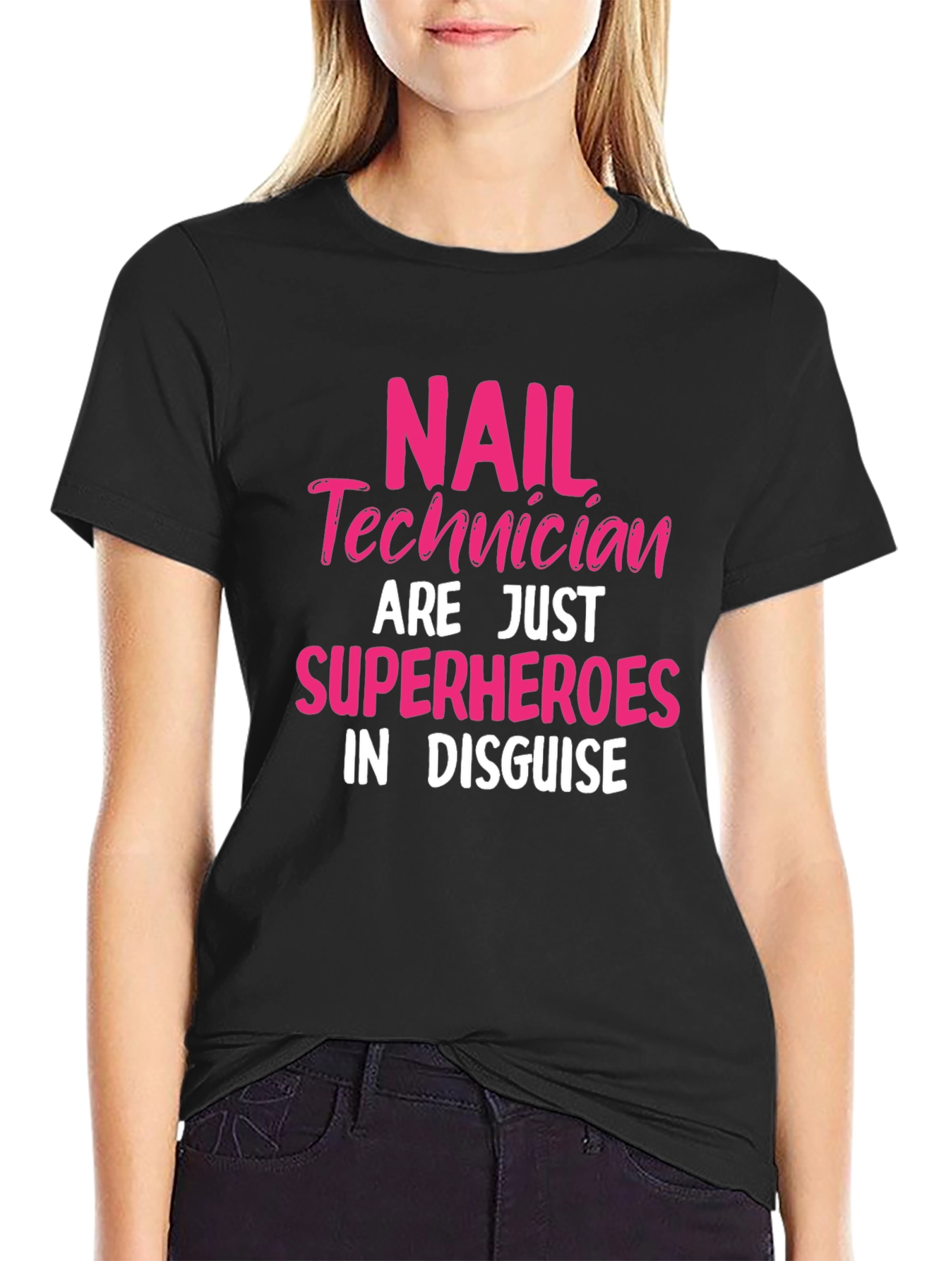 Nail Technician Superhero Graphic Tee