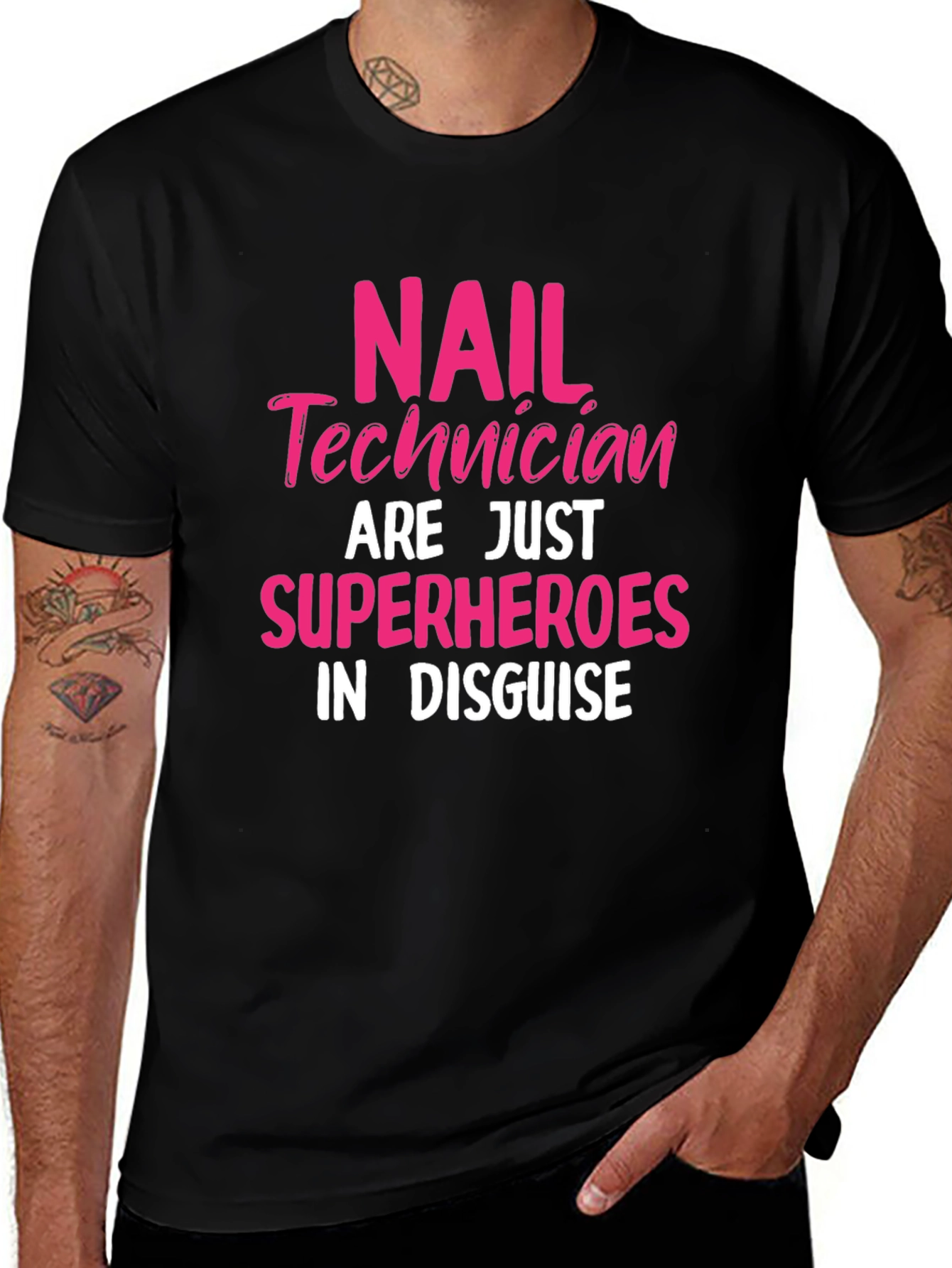 Nail Technician Superhero Graphic Tee