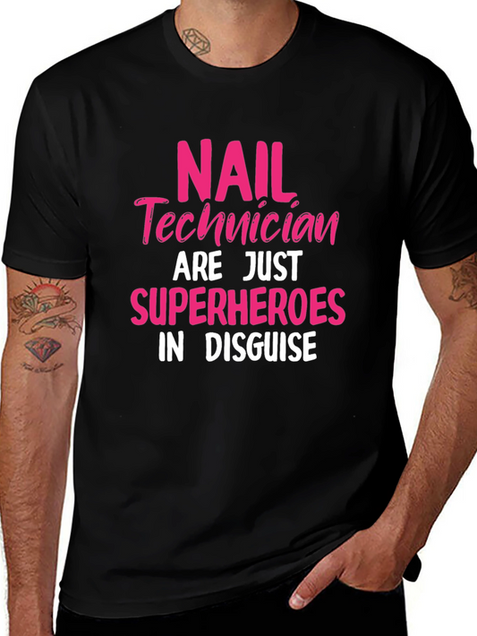 Nail Technician Superhero Graphic Tee