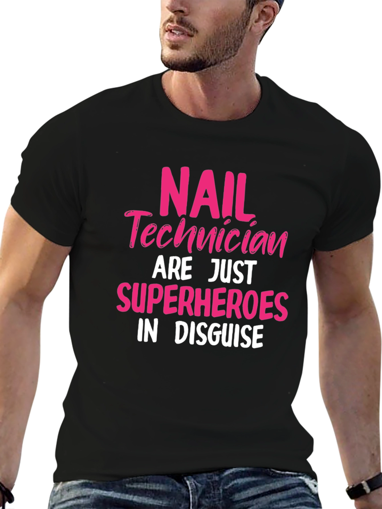Nail Technician Superhero Graphic Tee