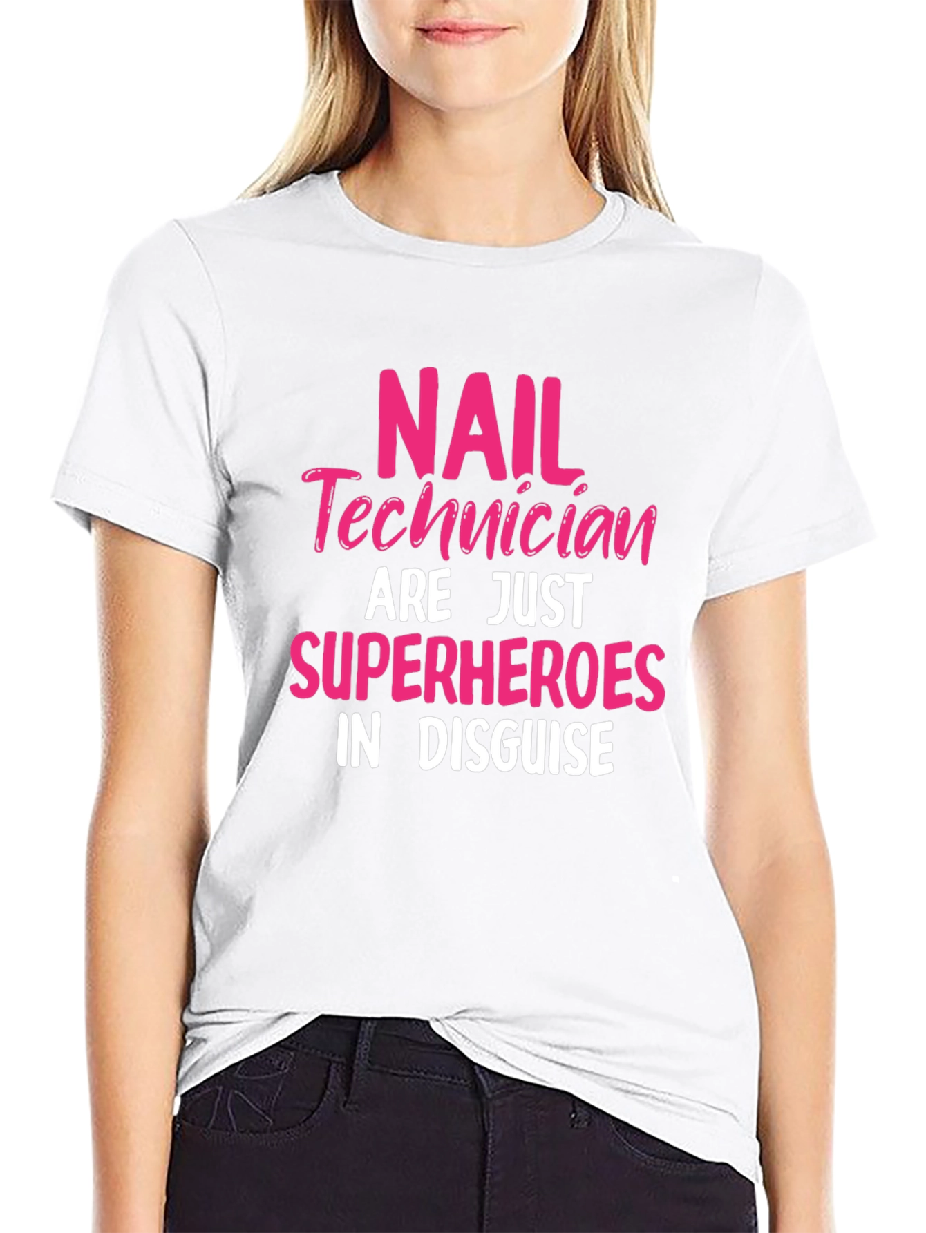 Nail Technician Superhero Graphic Tee