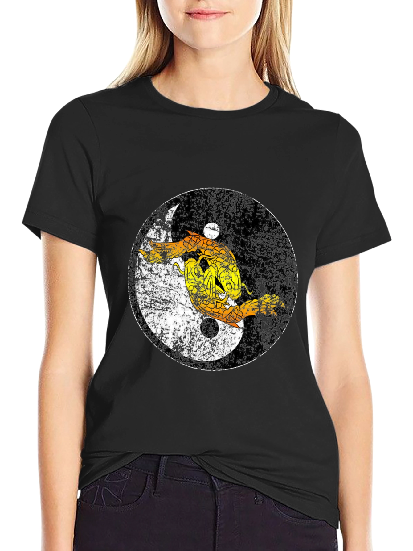 Yin Yang Dragon Graphic Tee