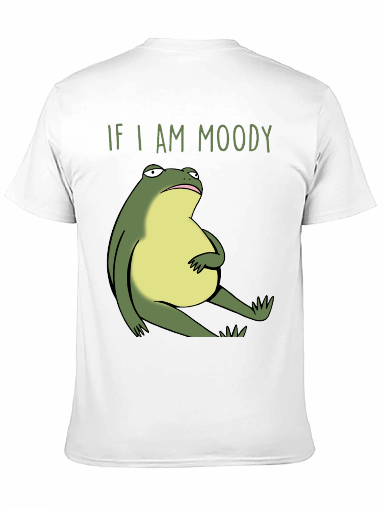 Moody Frog Graphic Tee - Unisex Black Cotton T-Shirt